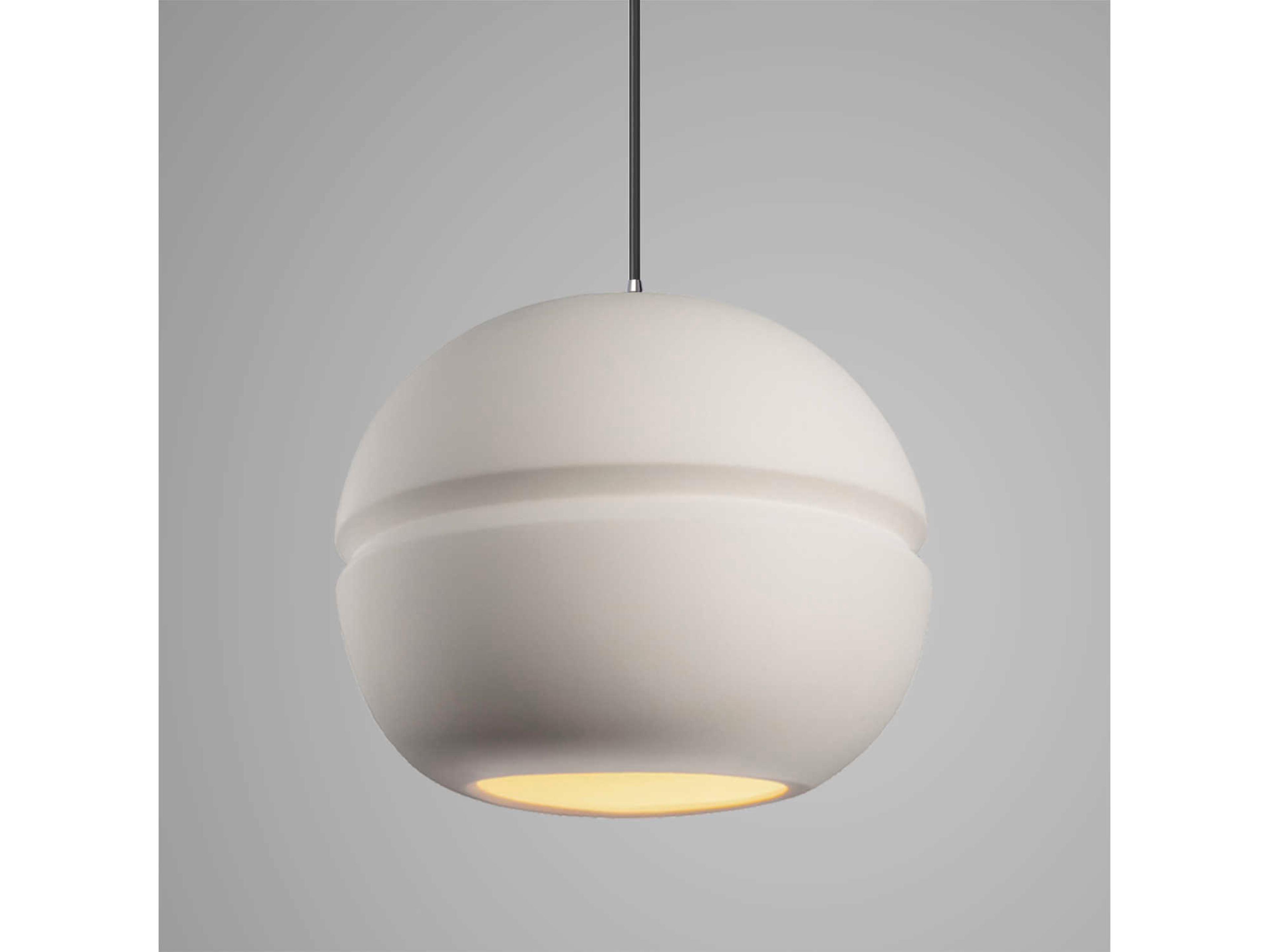 Justice Design Group Radiance 1-Light White Mini Pendant