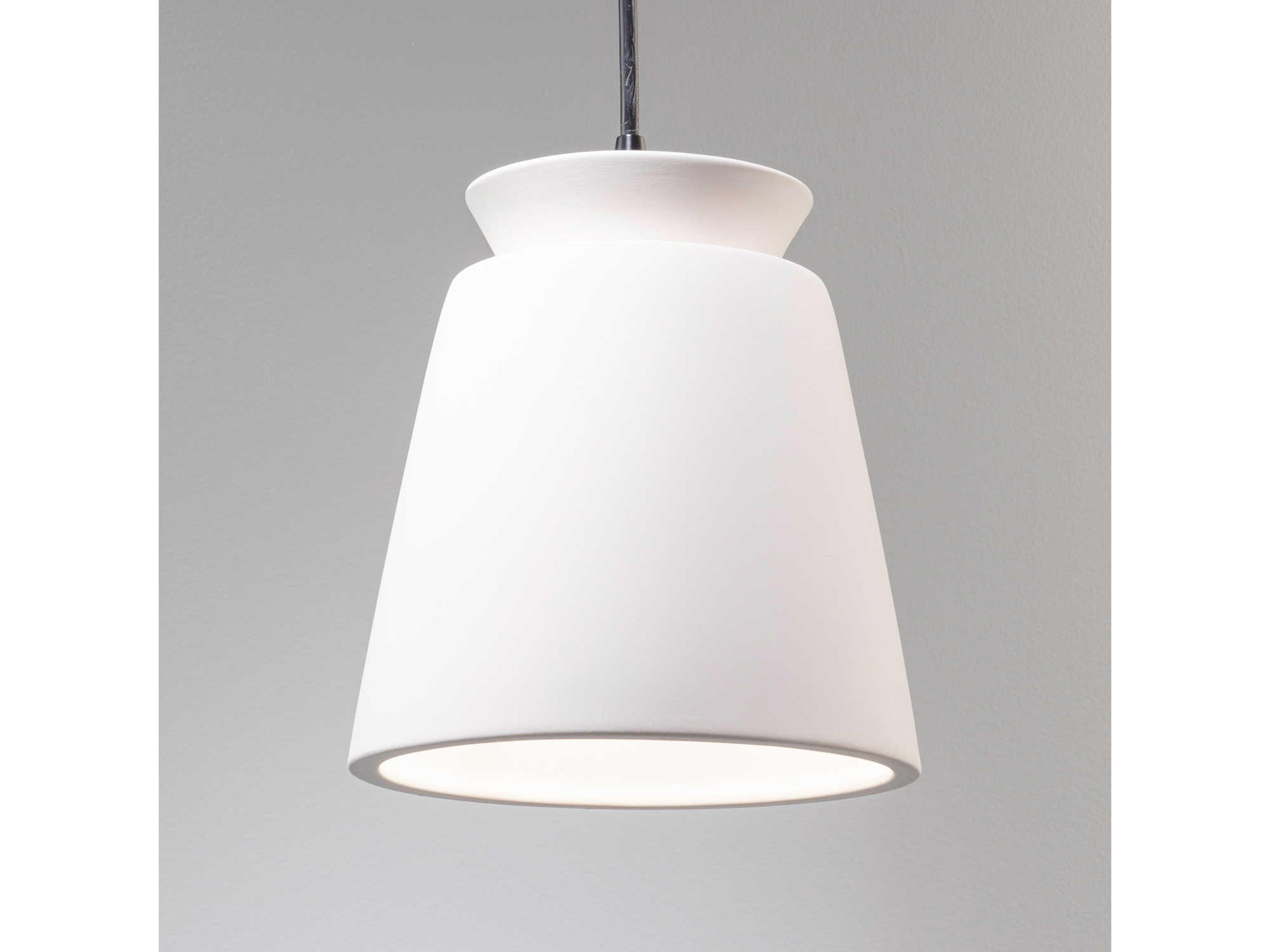 Justice Design Group Radiance 1-Light White Empire Mini Pendant