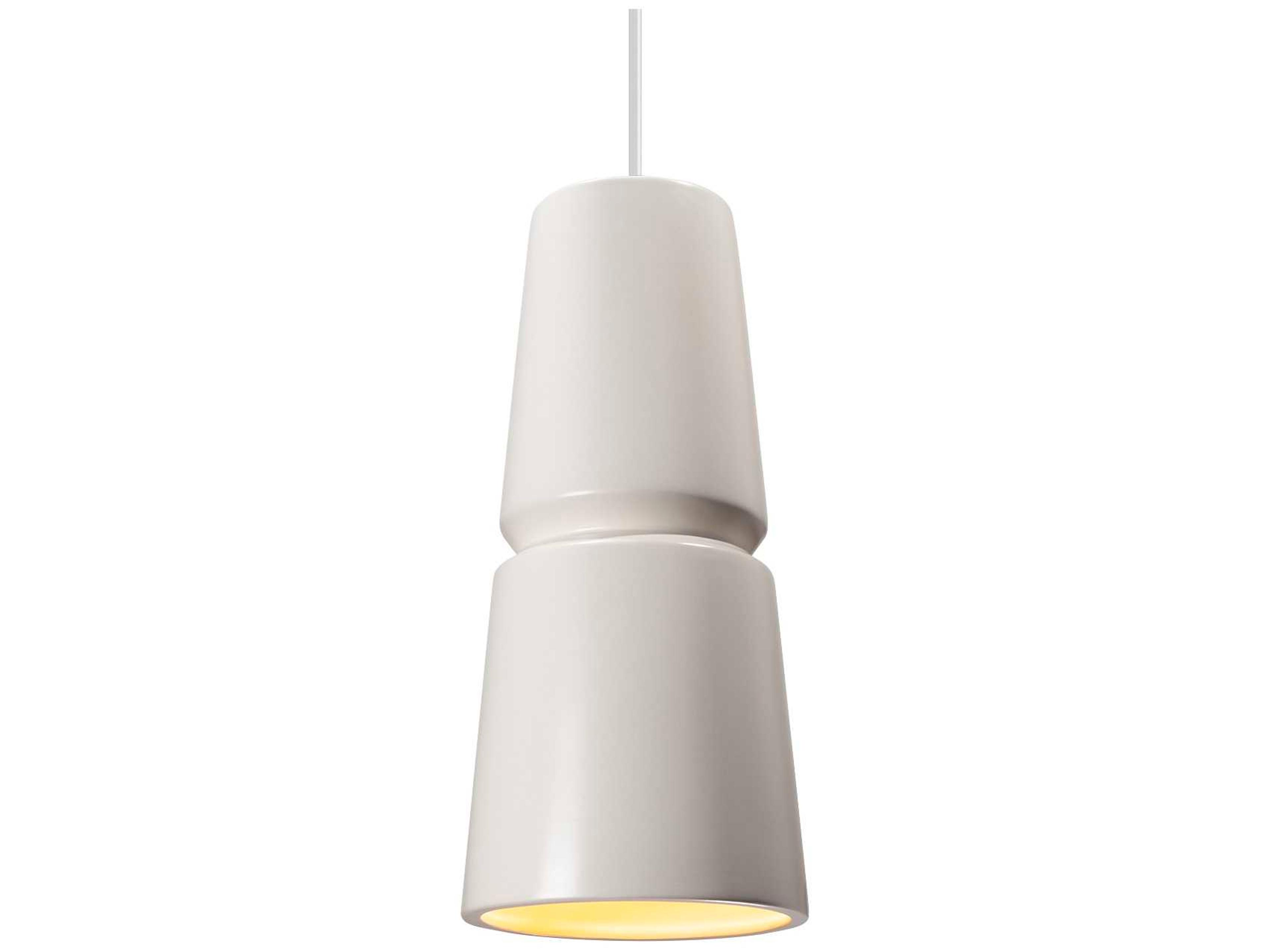 Radiance 1-Light White Cylinder Mini Pendant