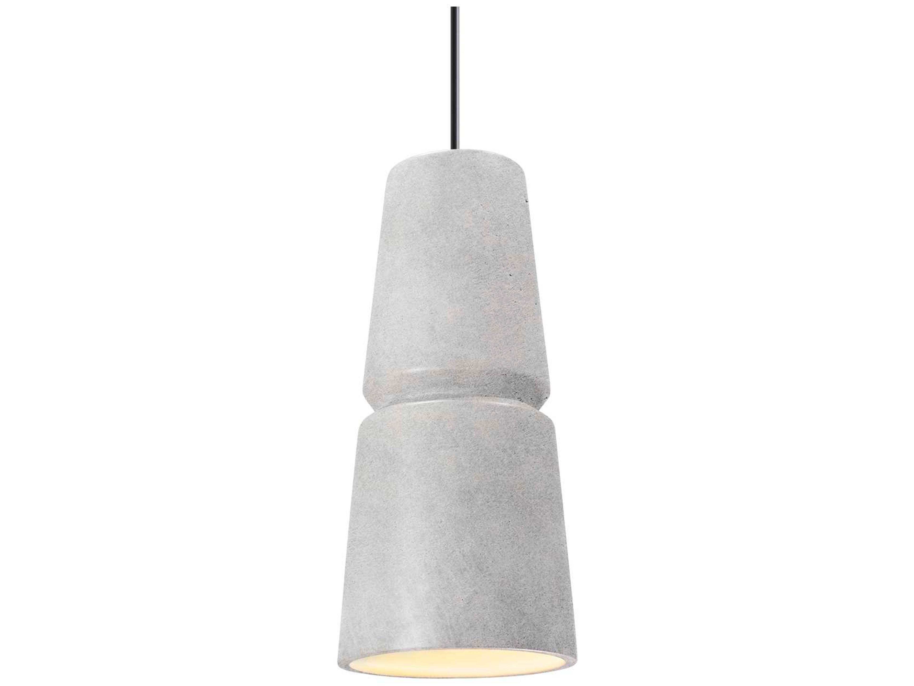 Justice Design Group Radiance 1-Light White Cylinder Mini Pendant