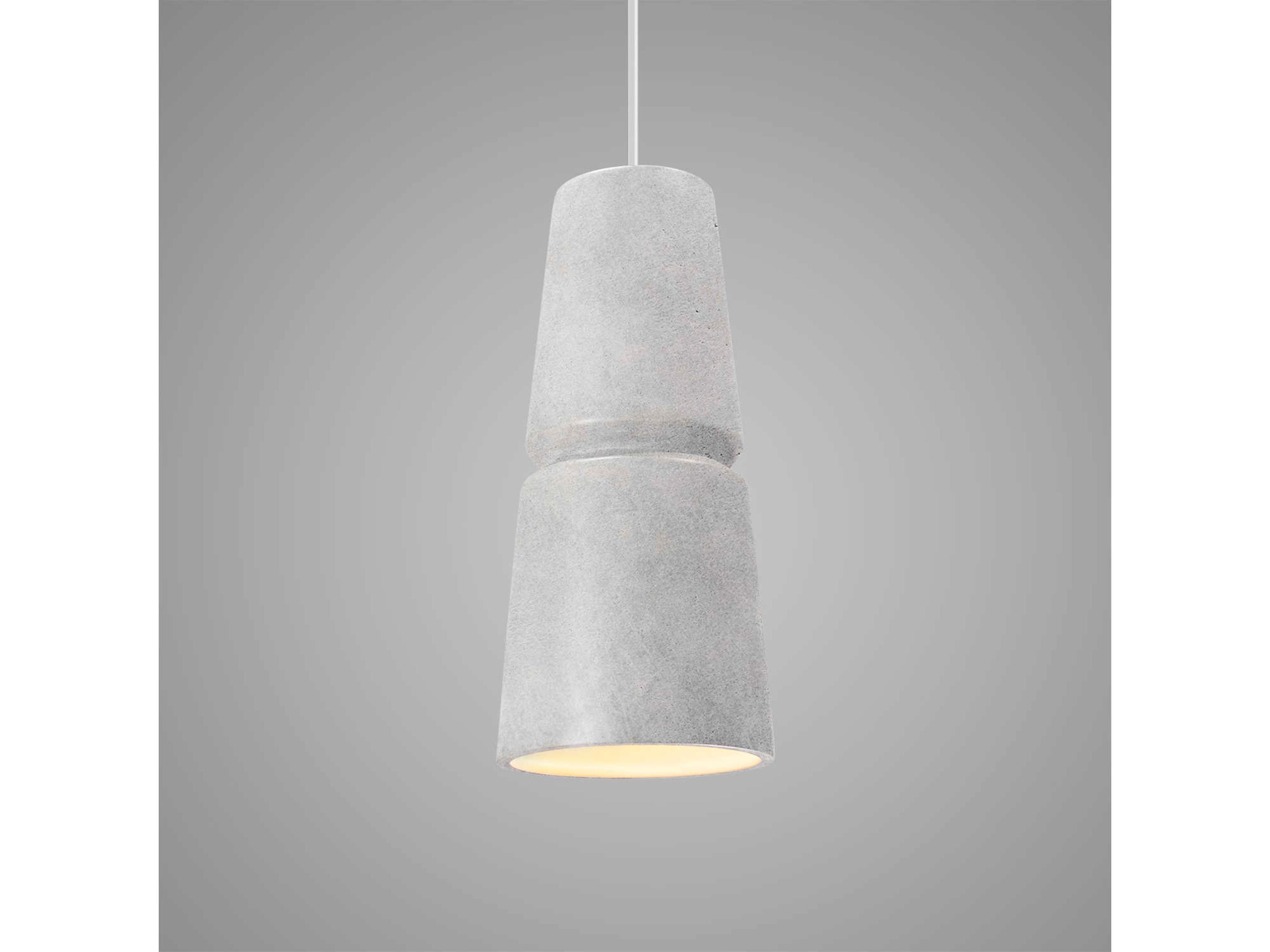 Justice Design Group Radiance 1-Light White Cylinder Mini Pendant