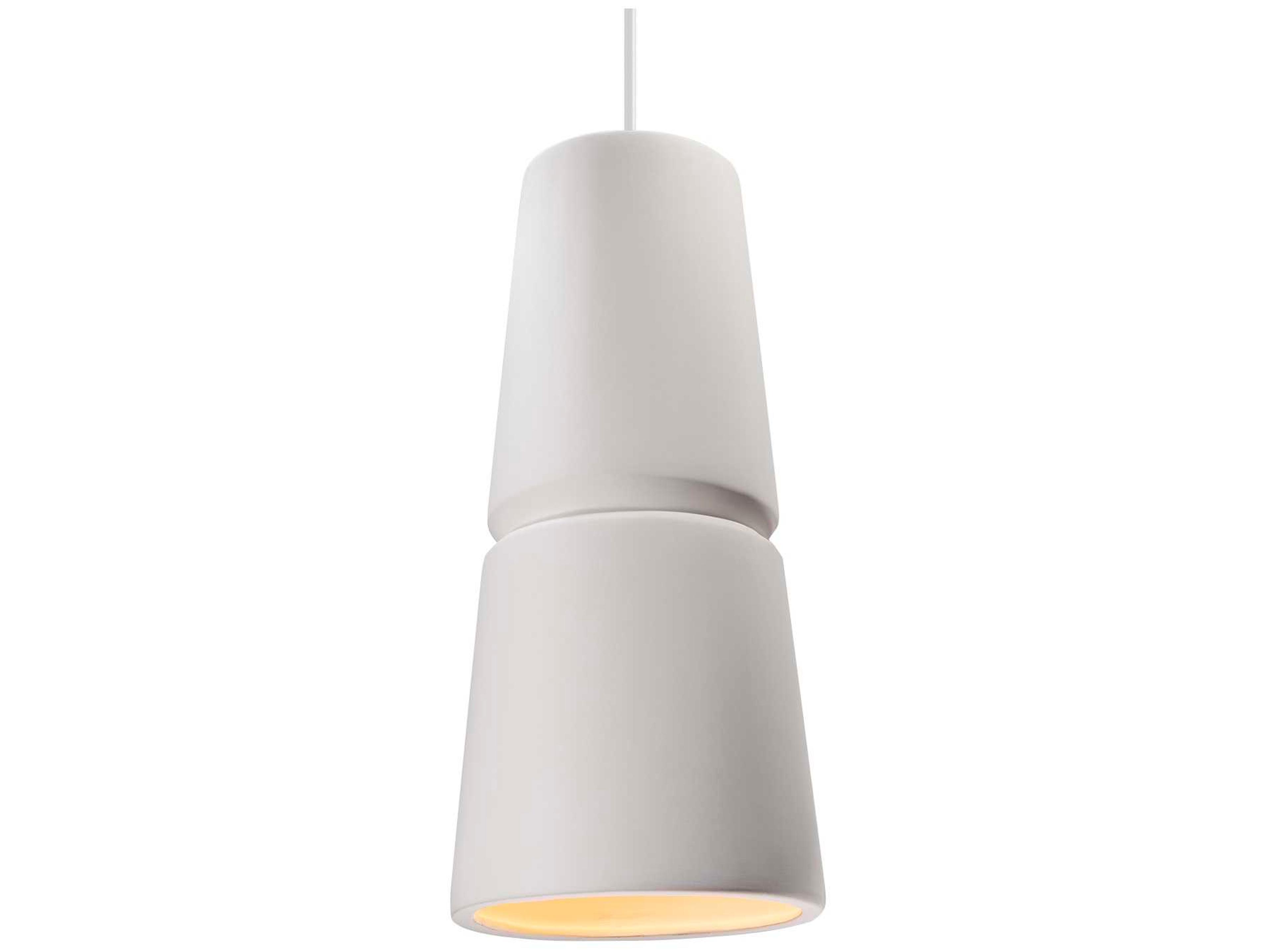 Radiance 1-Light White Cylinder Mini Pendant