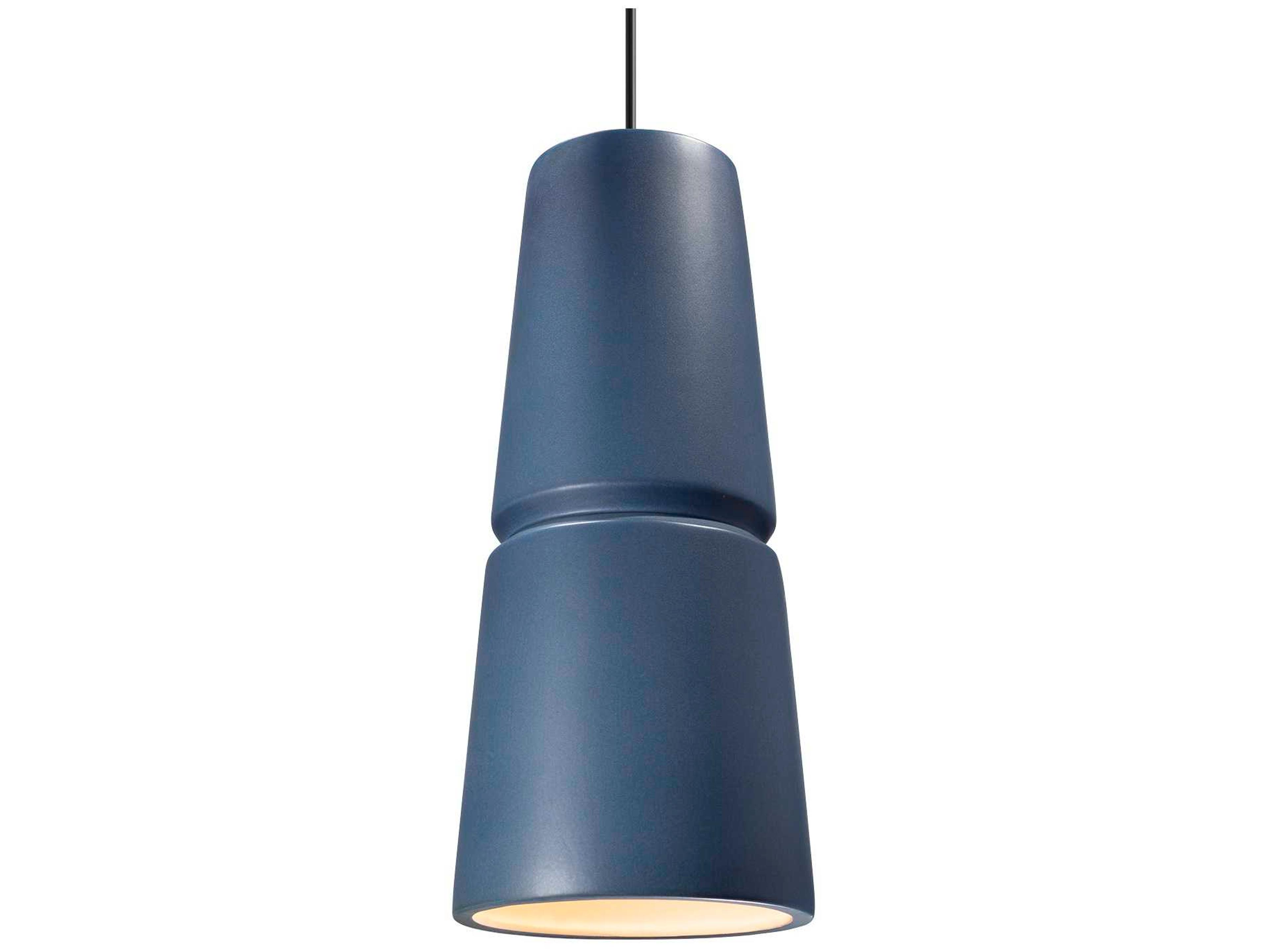 Justice Design Group Radiance 1-Light White Cylinder Mini Pendant
