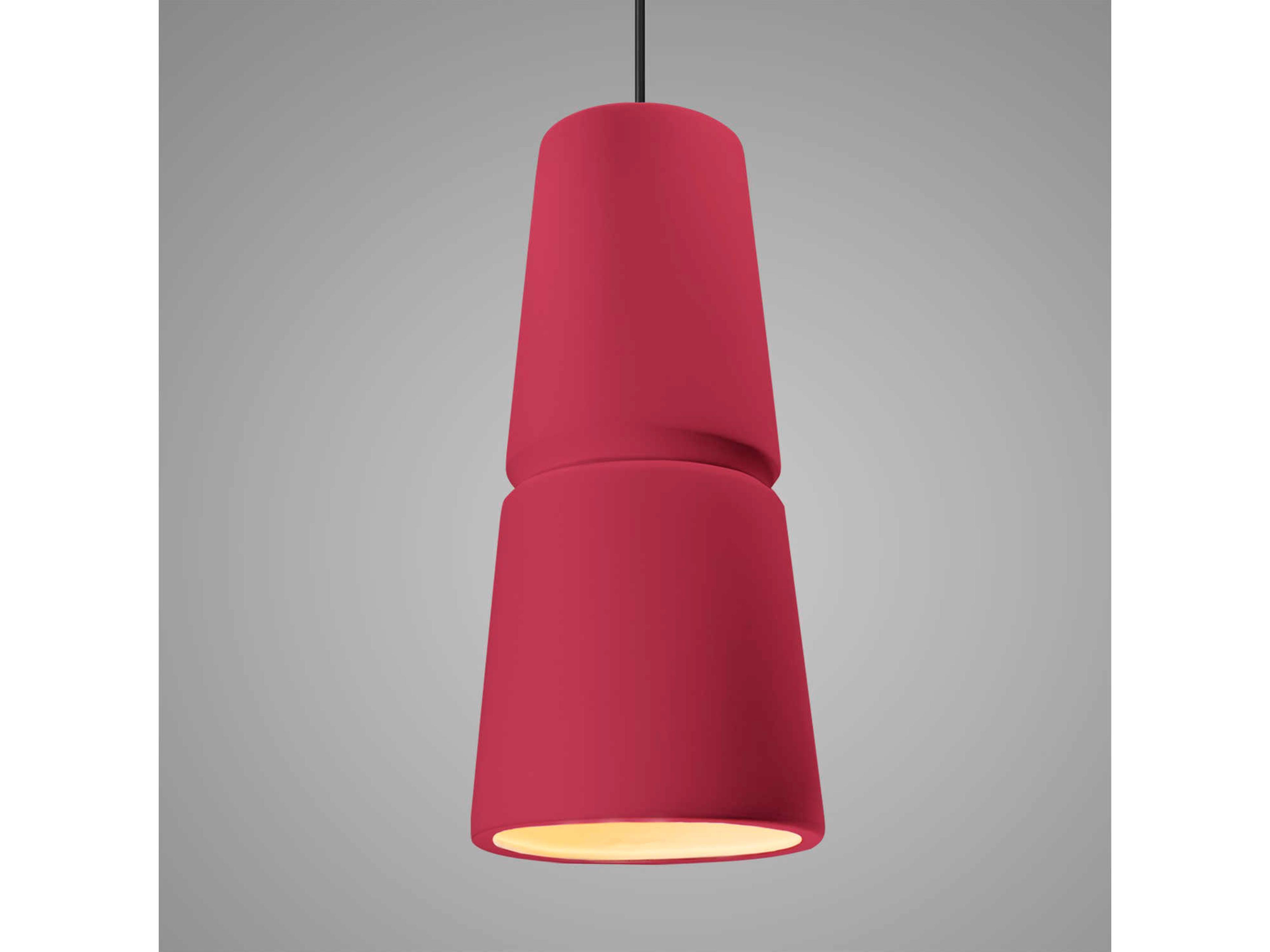 Justice Design Group Radiance 1-Light White Cylinder Mini Pendant