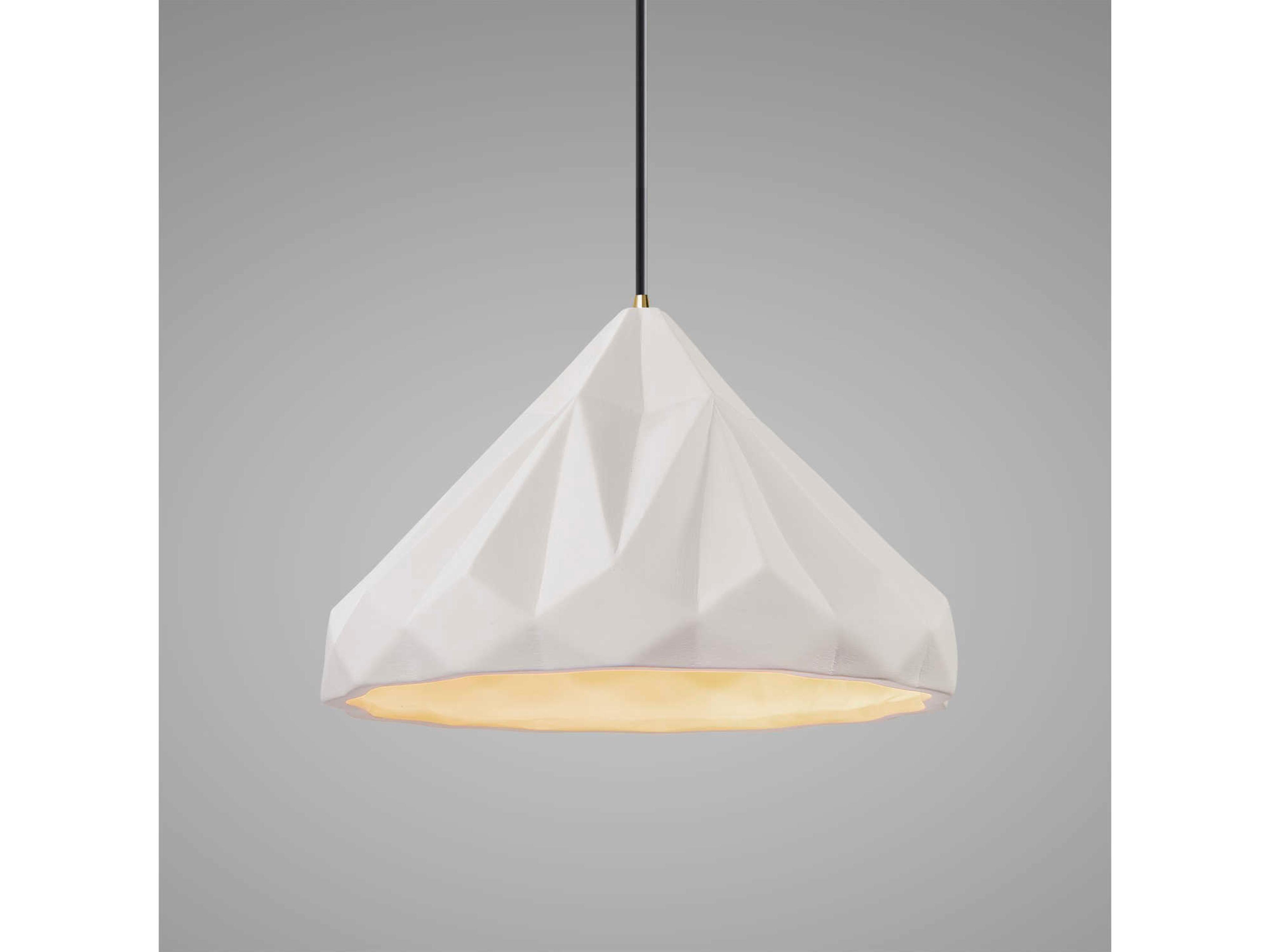 Justice Design Group Radiance 1-Light White Mini Pendant
