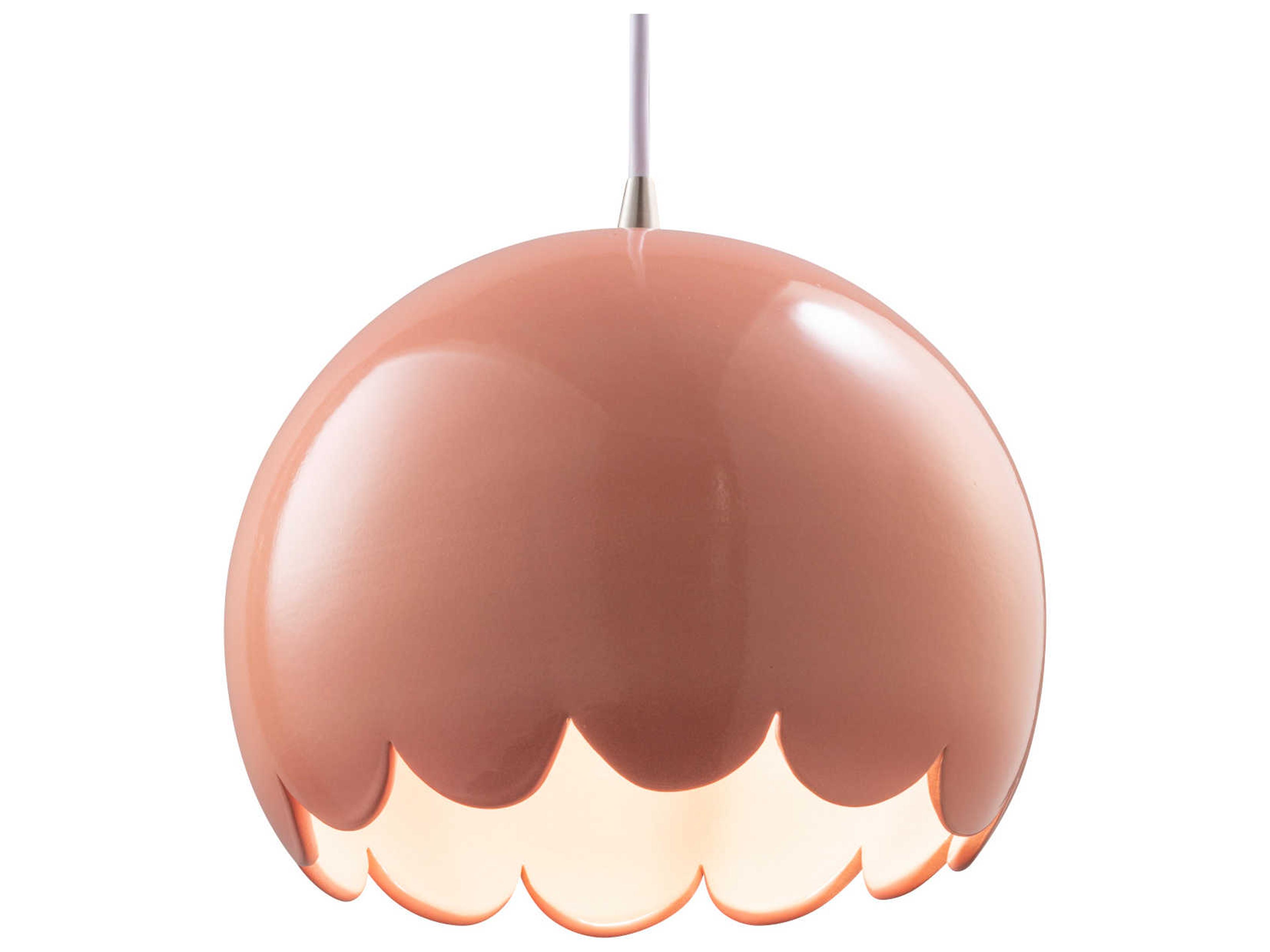 Justice Design Group Radiance 1-Light White Mini Pendant