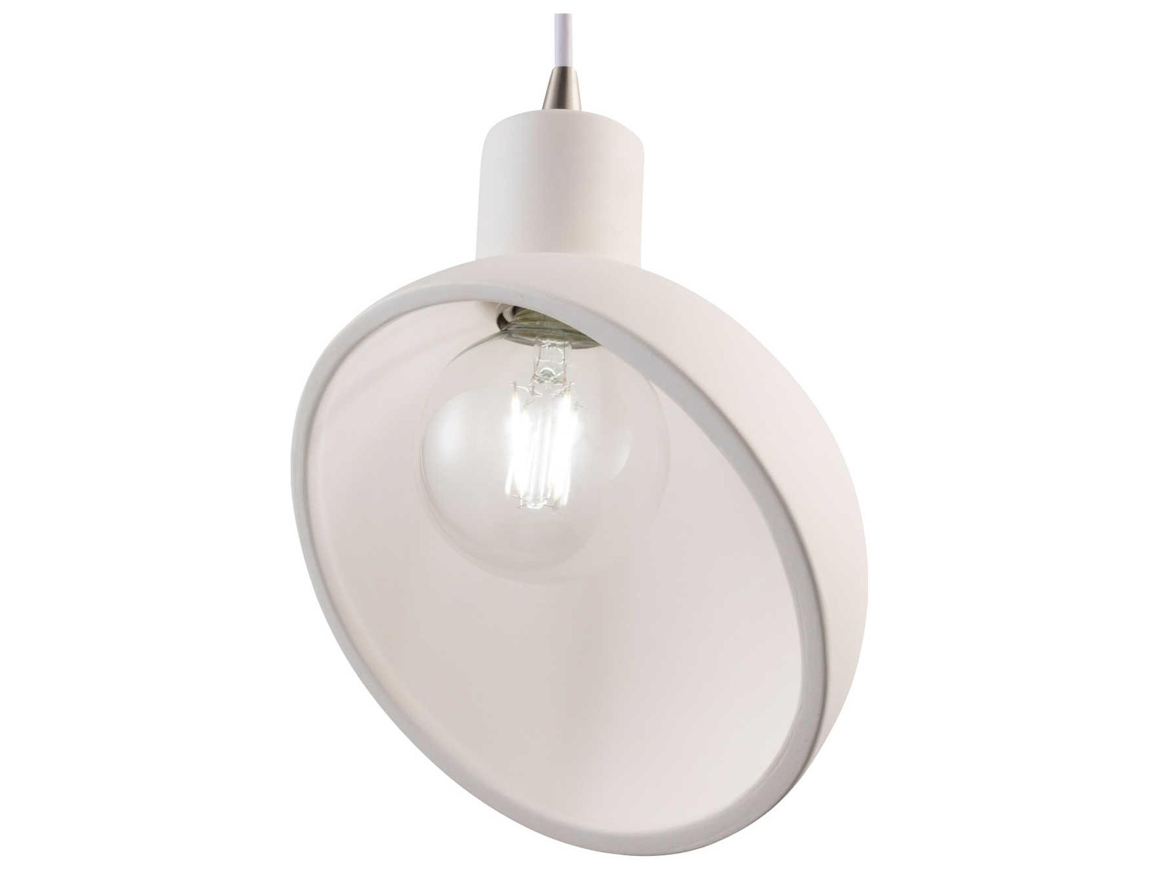 Radiance 1-Light White Bowl Mini Pendant
