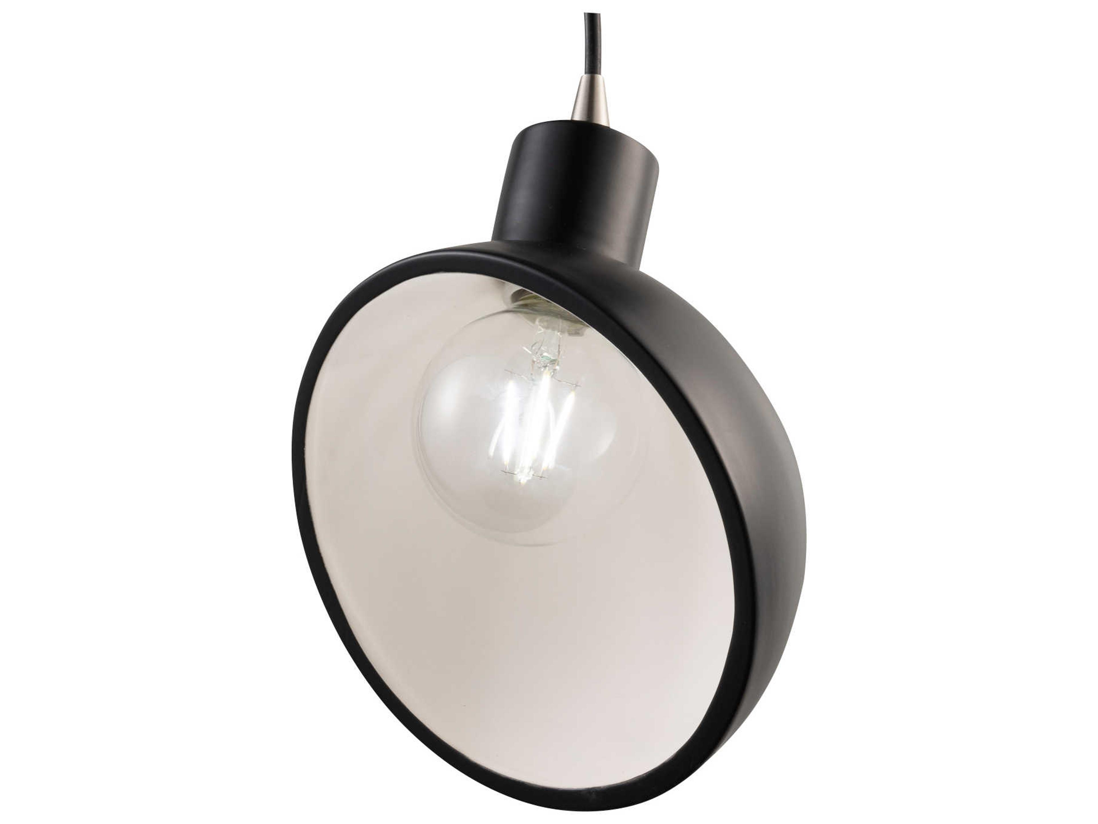 Justice Design Group Radiance 1-Light White Bowl Mini Pendant