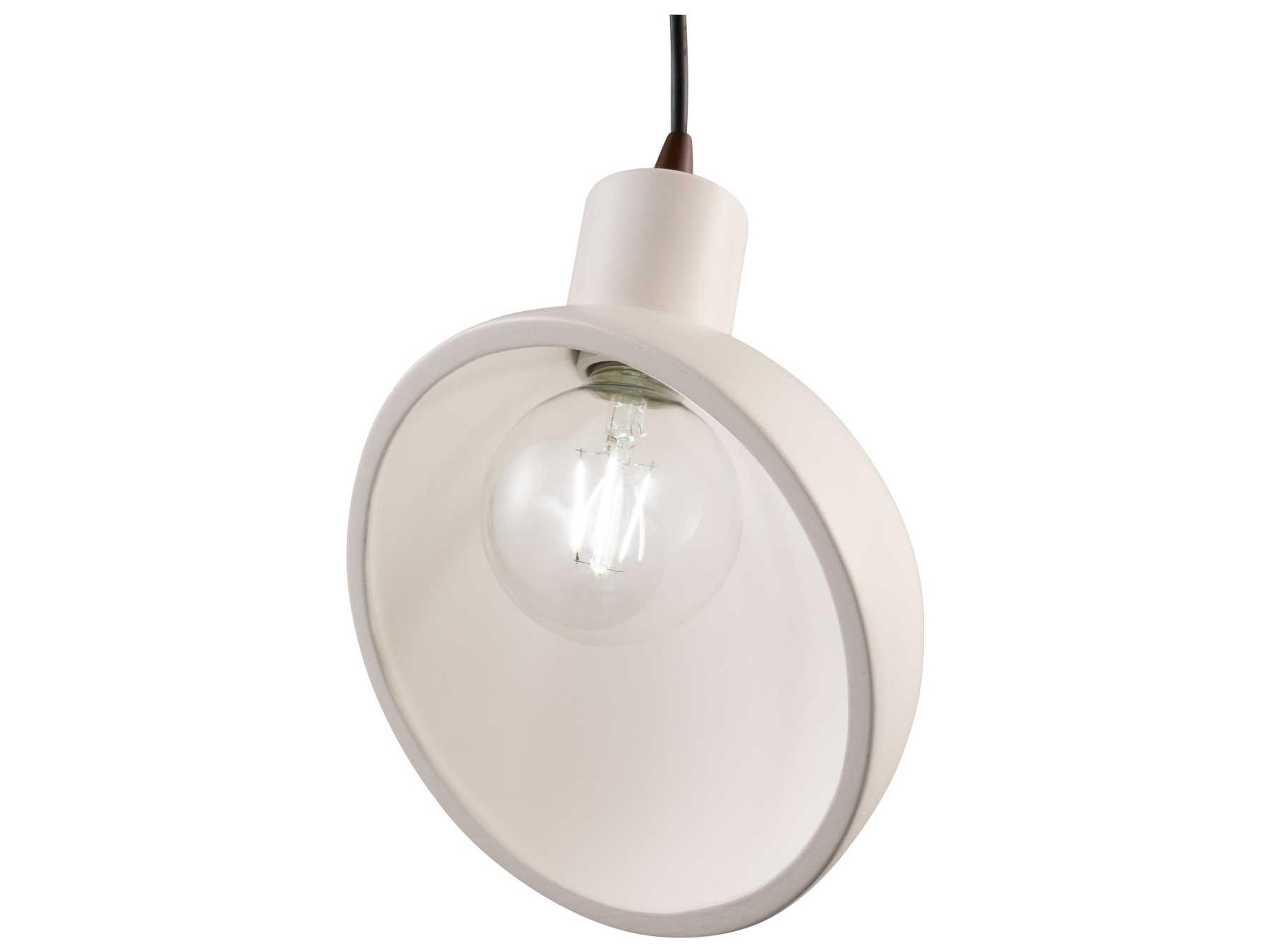 Justice Design Group Radiance 1-Light White Bowl Mini Pendant