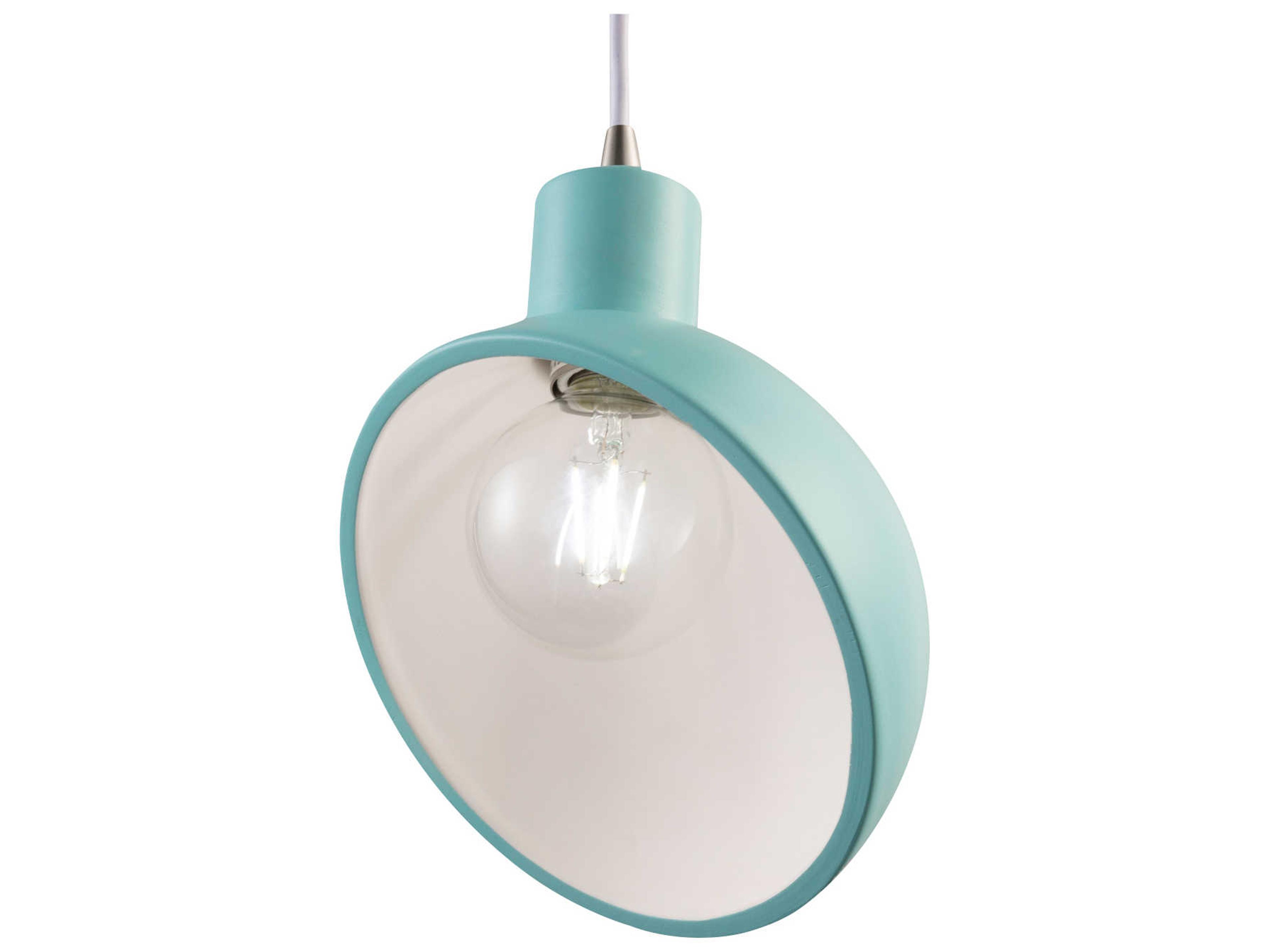 Justice Design Group Radiance 1-Light White Bowl Mini Pendant