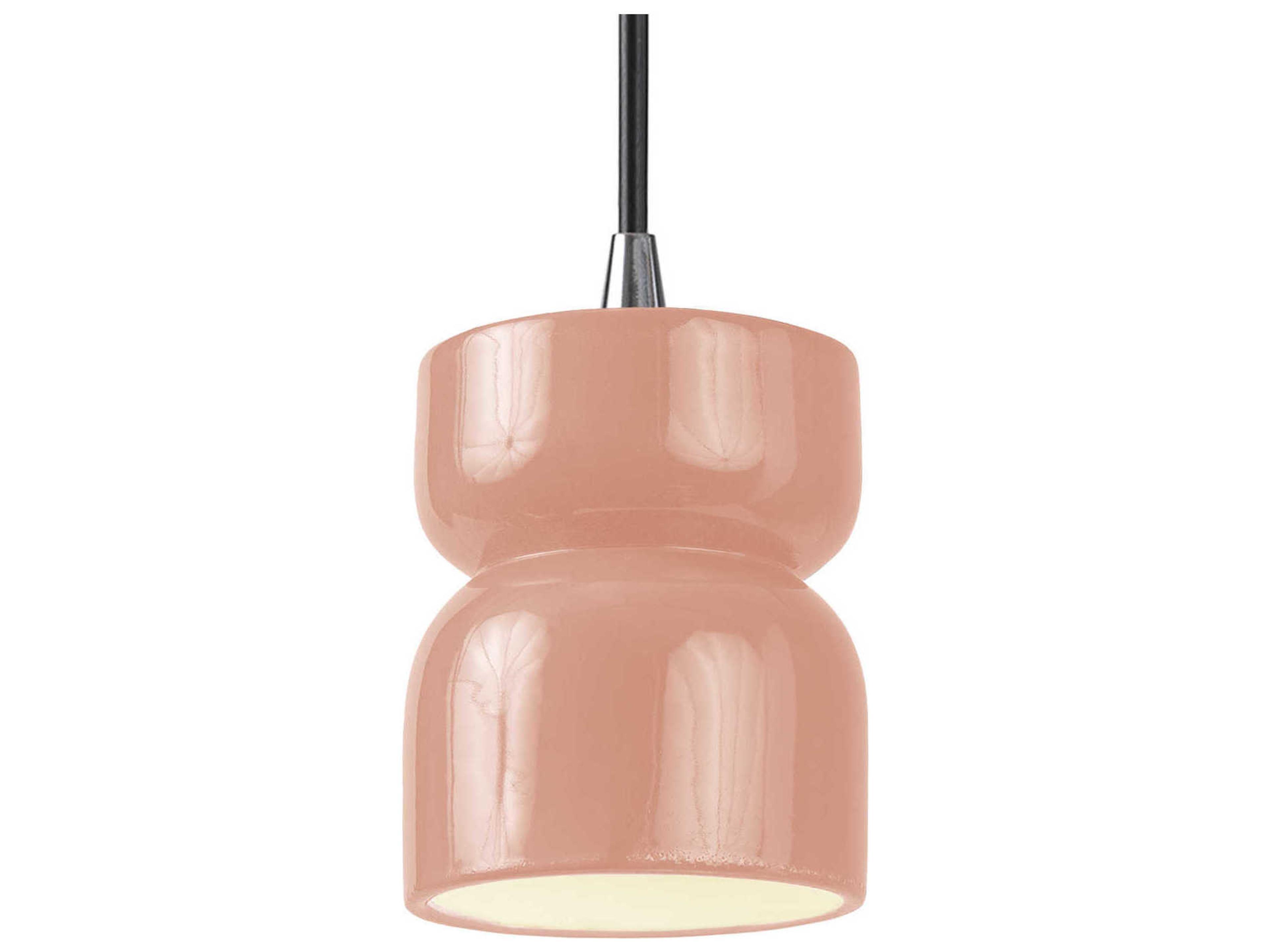 Justice Design Group Radiance 1-Light White Mini Pendant