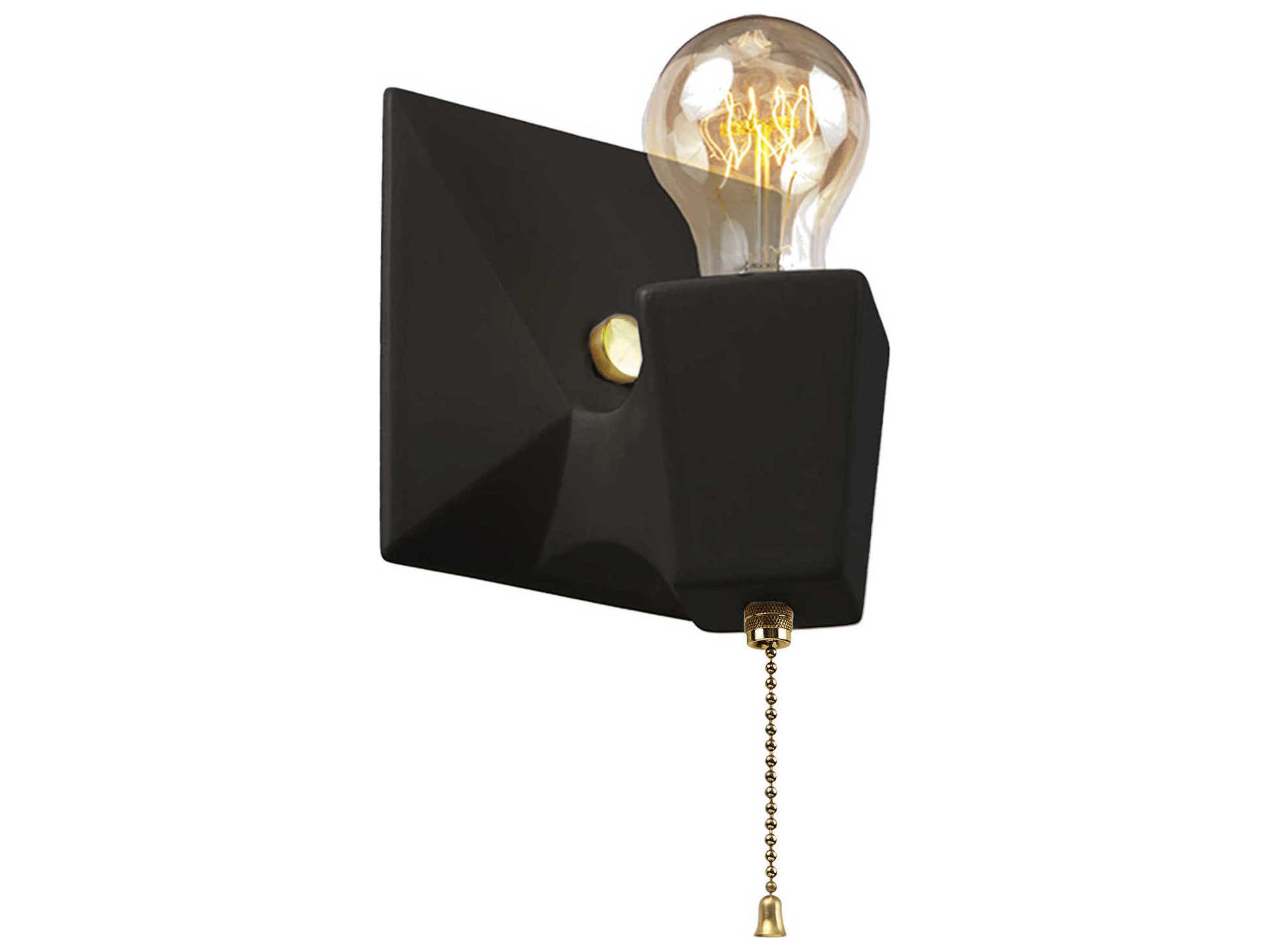 Justice Design Group American Classics 1-Light Black Wall Sconce
