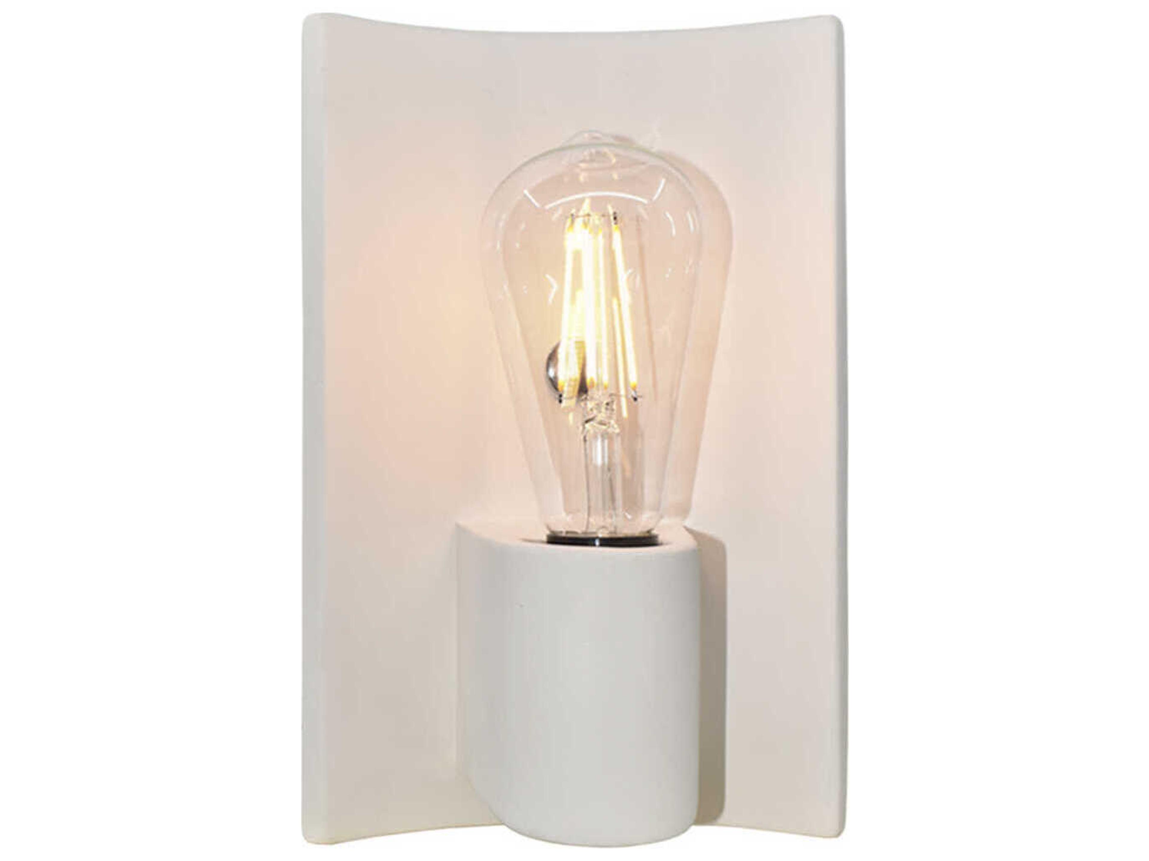 Ambiance 1-Light White Wall Sconce