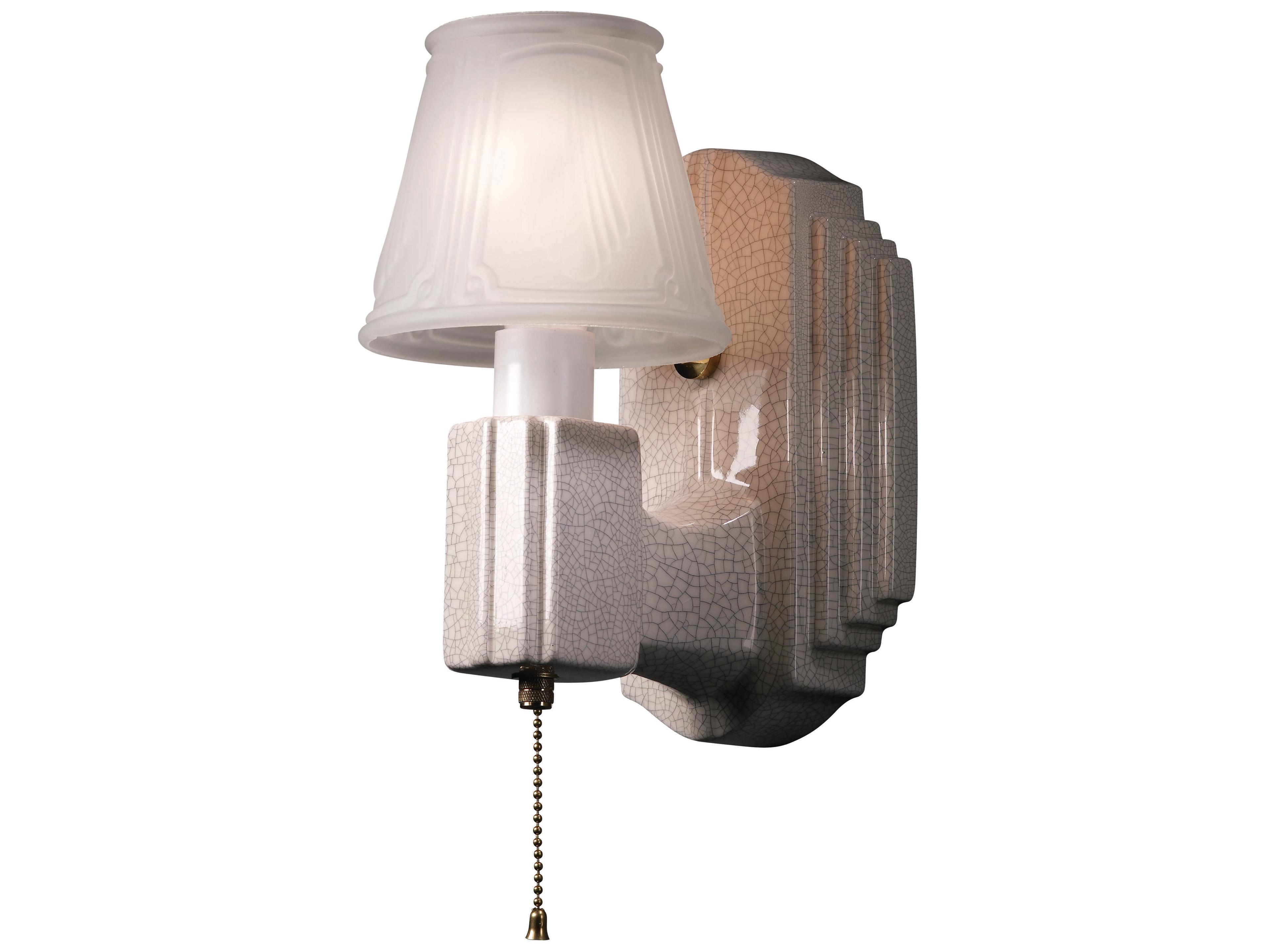 American Classics 1-Light Brass Glass Wall Sconce