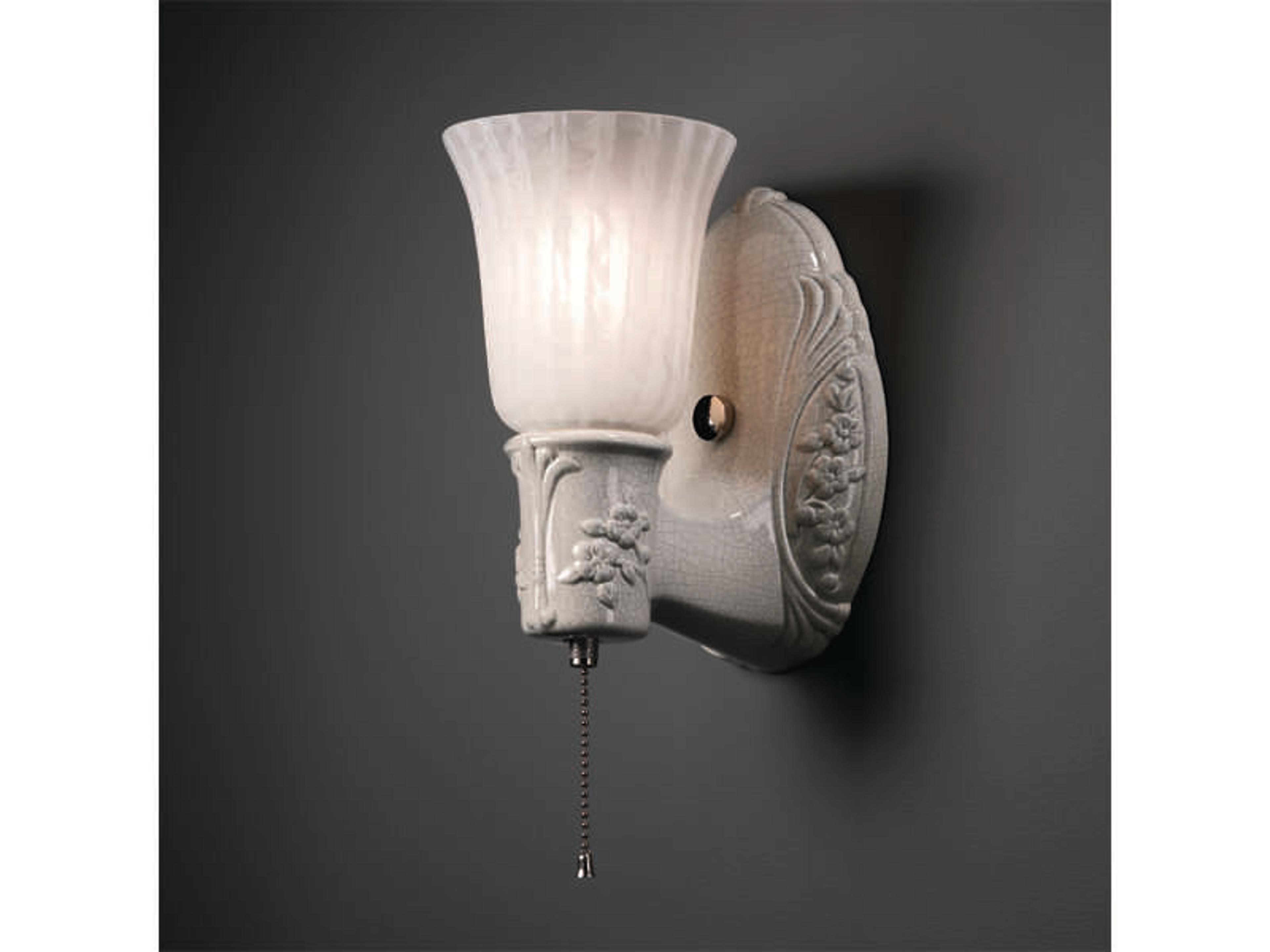 Justice Design Group American Classics 1-Light Gray Glass Wall Sconce
