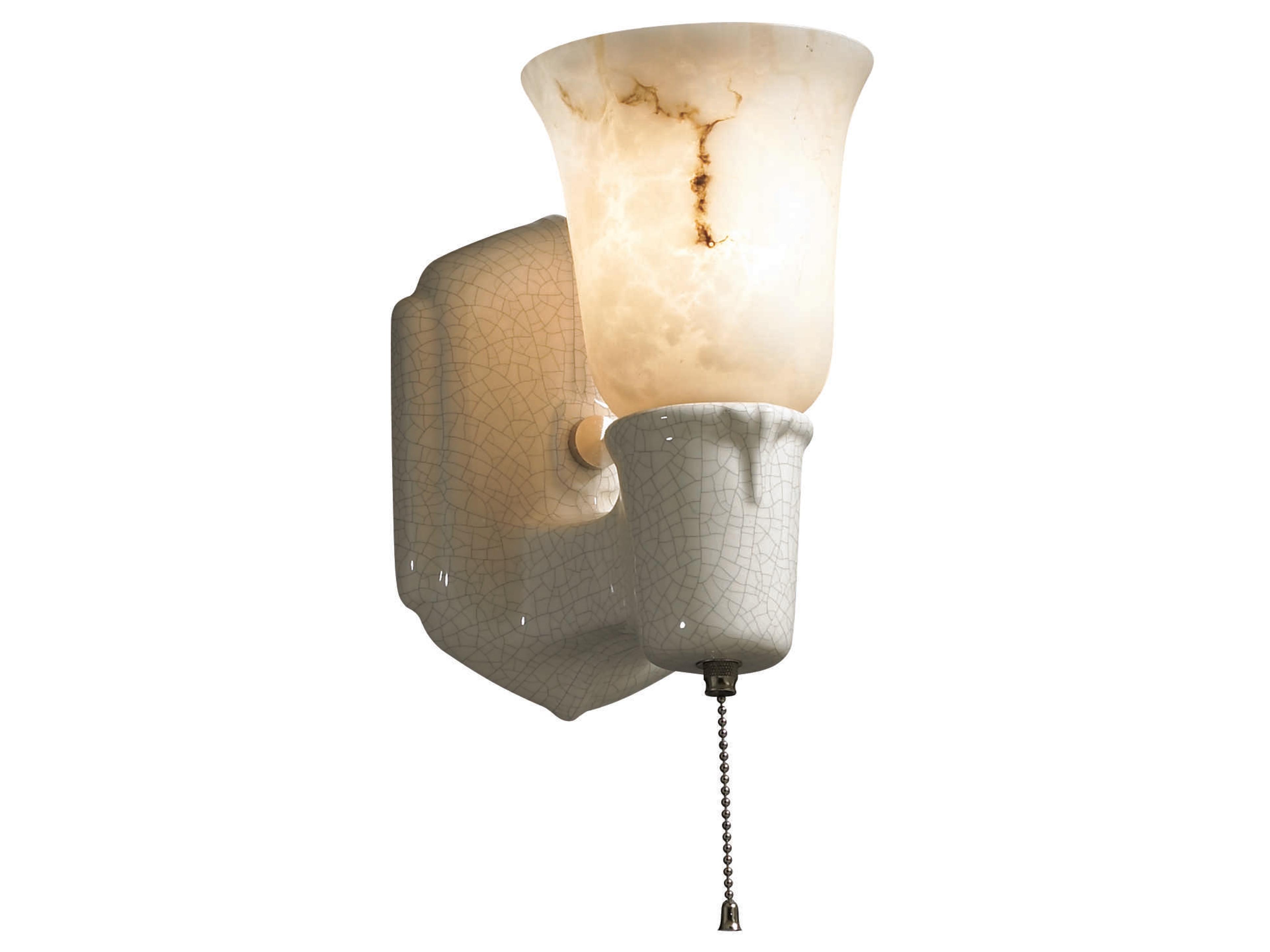 Justice Design Group American Classics 1-Light Gray Glass Wall Sconce