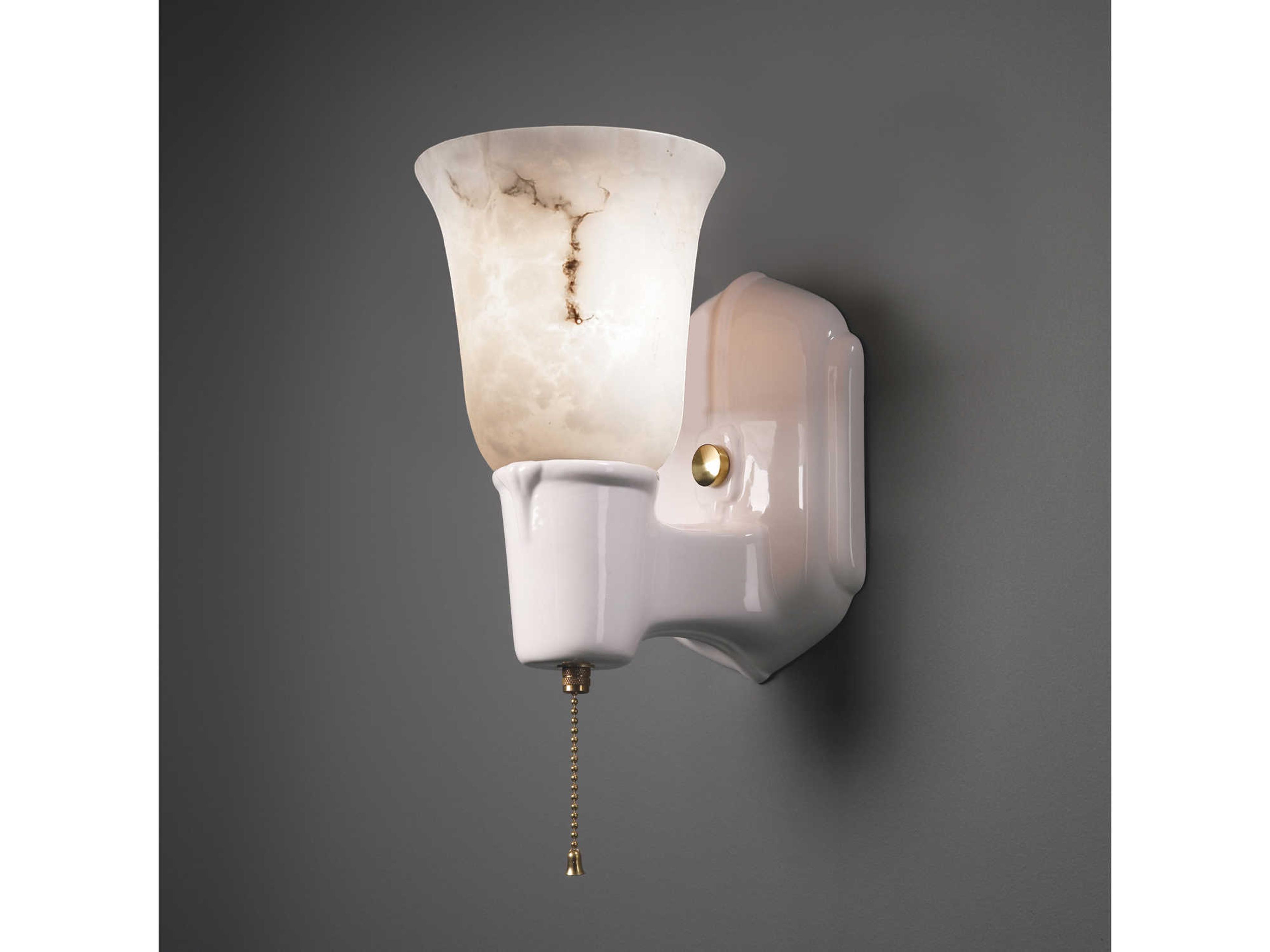 Justice Design Group American Classics 1-Light Gray Glass Wall Sconce