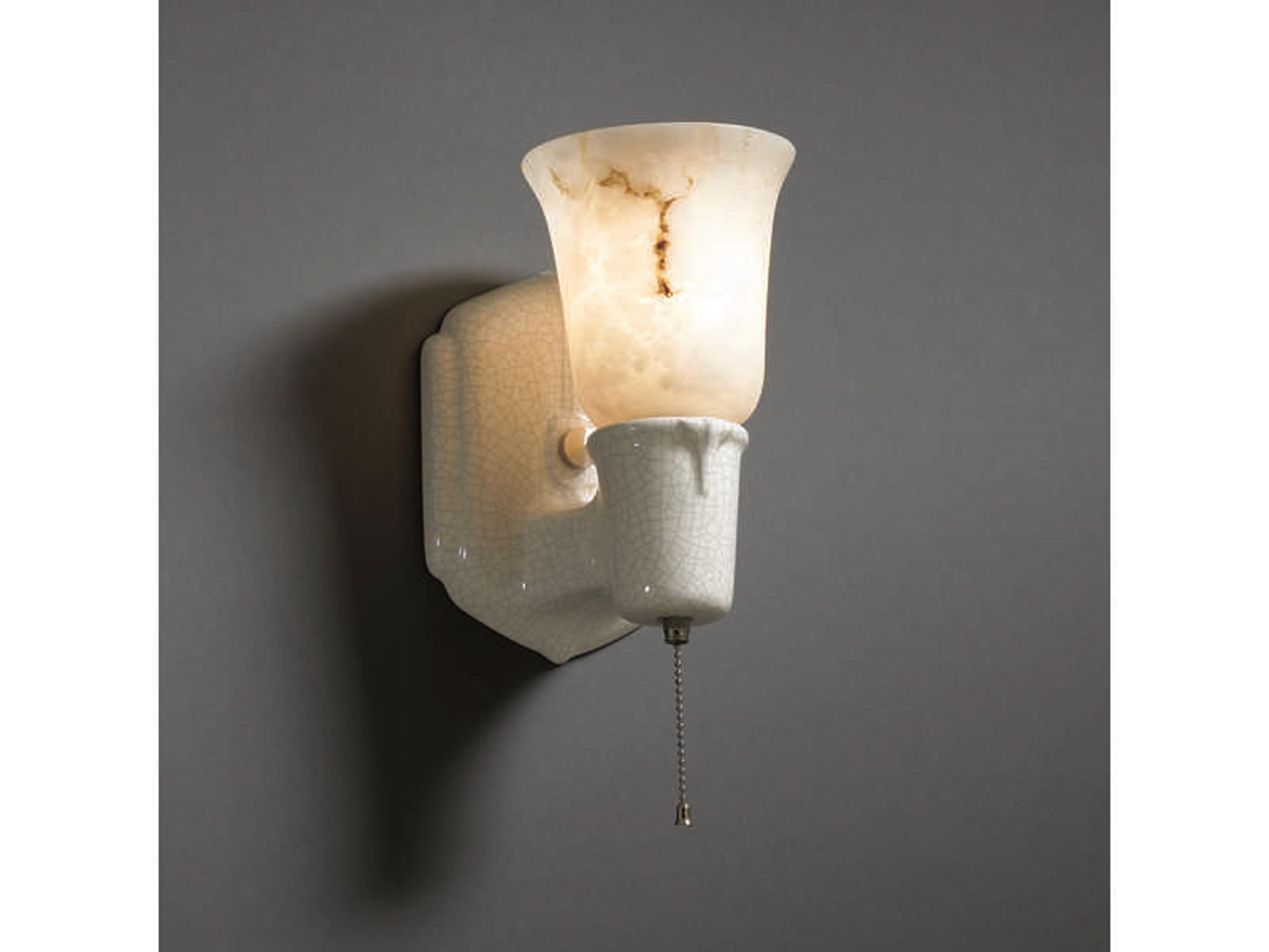 Justice Design Group American Classics 1-Light Gray Glass Wall Sconce