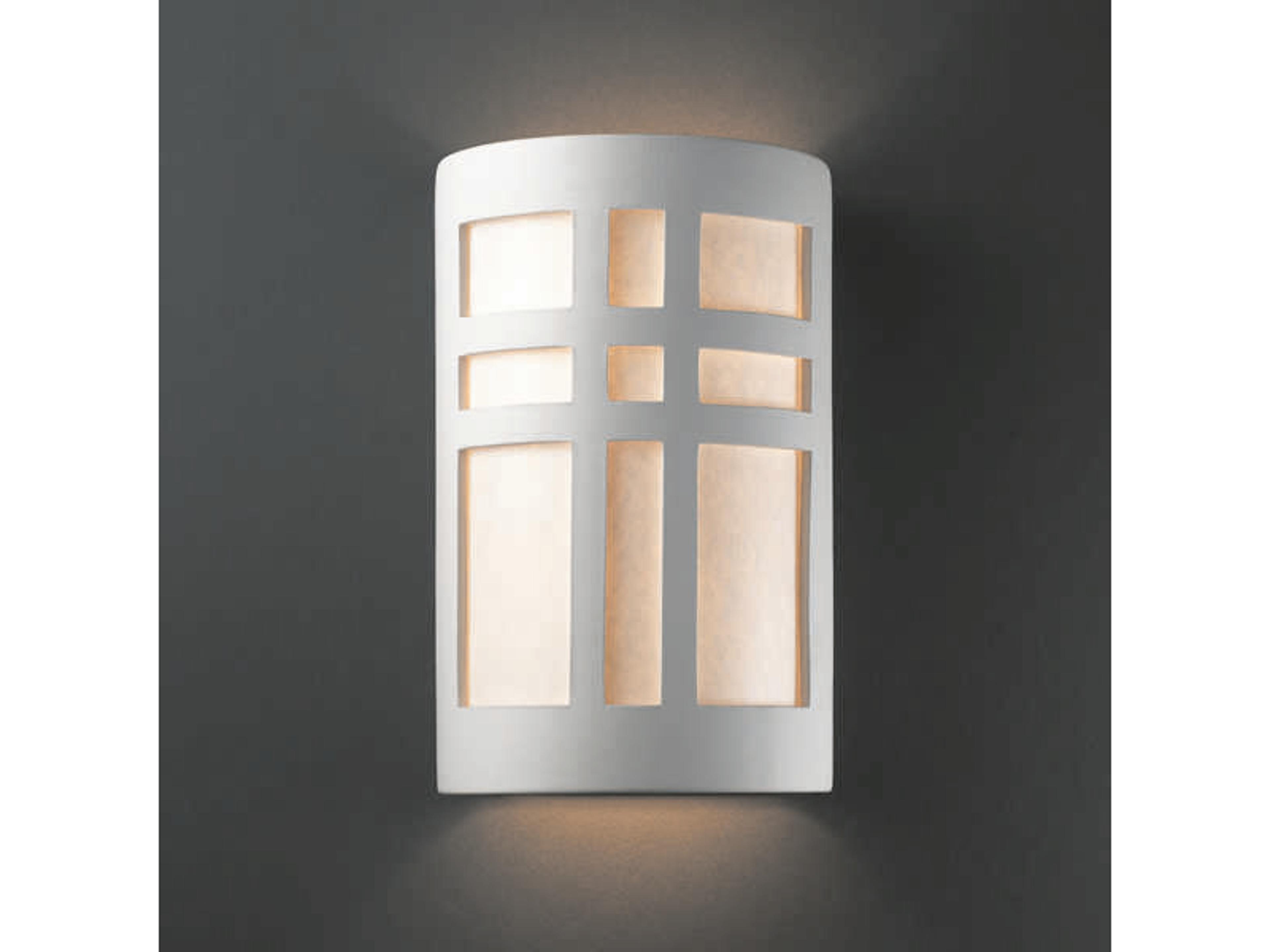 Justice Design Group Ambiance 2-Light White Wall Sconce