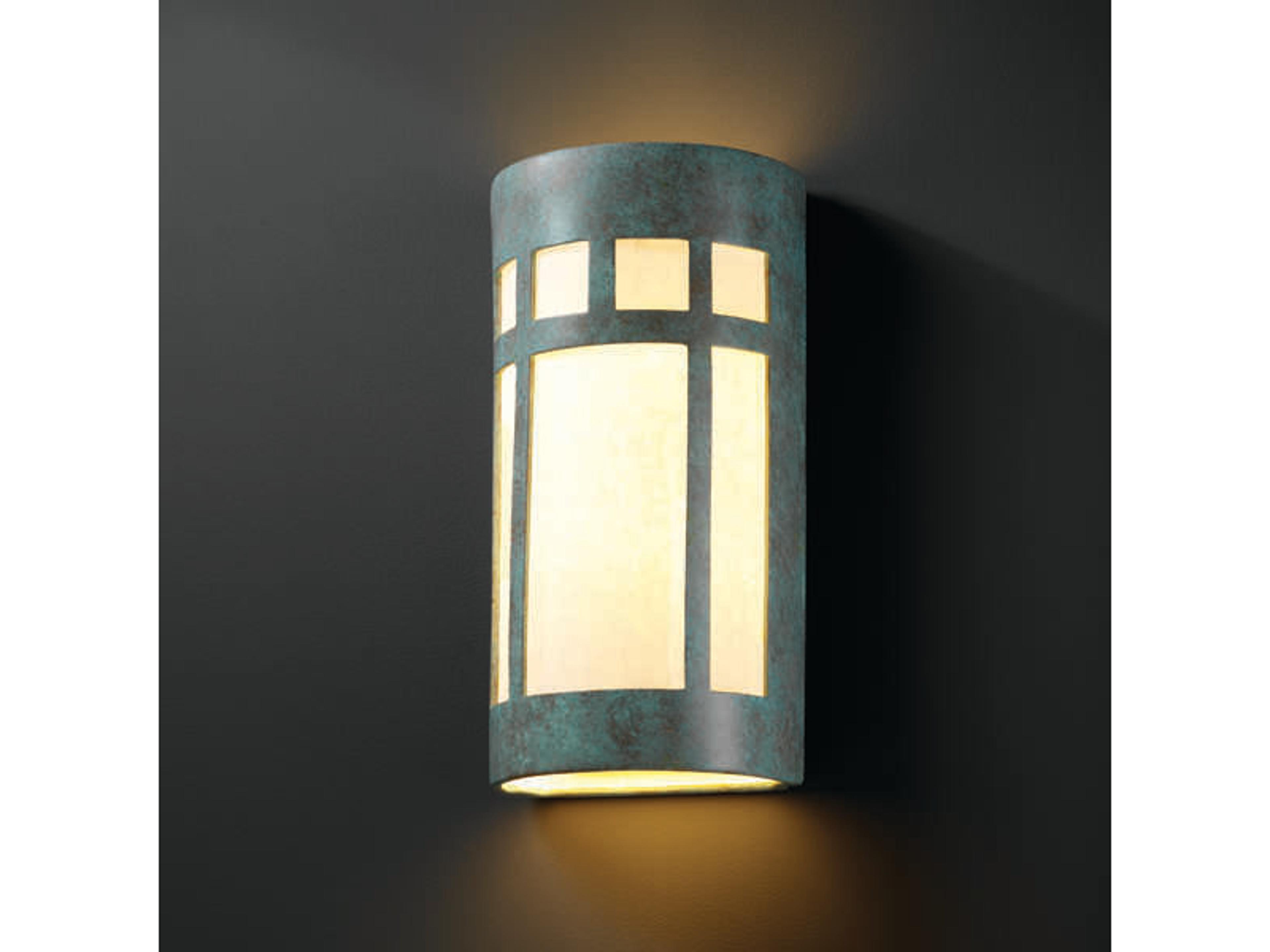 Justice Design Group Ambiance 2-Light Green Wall Sconce
