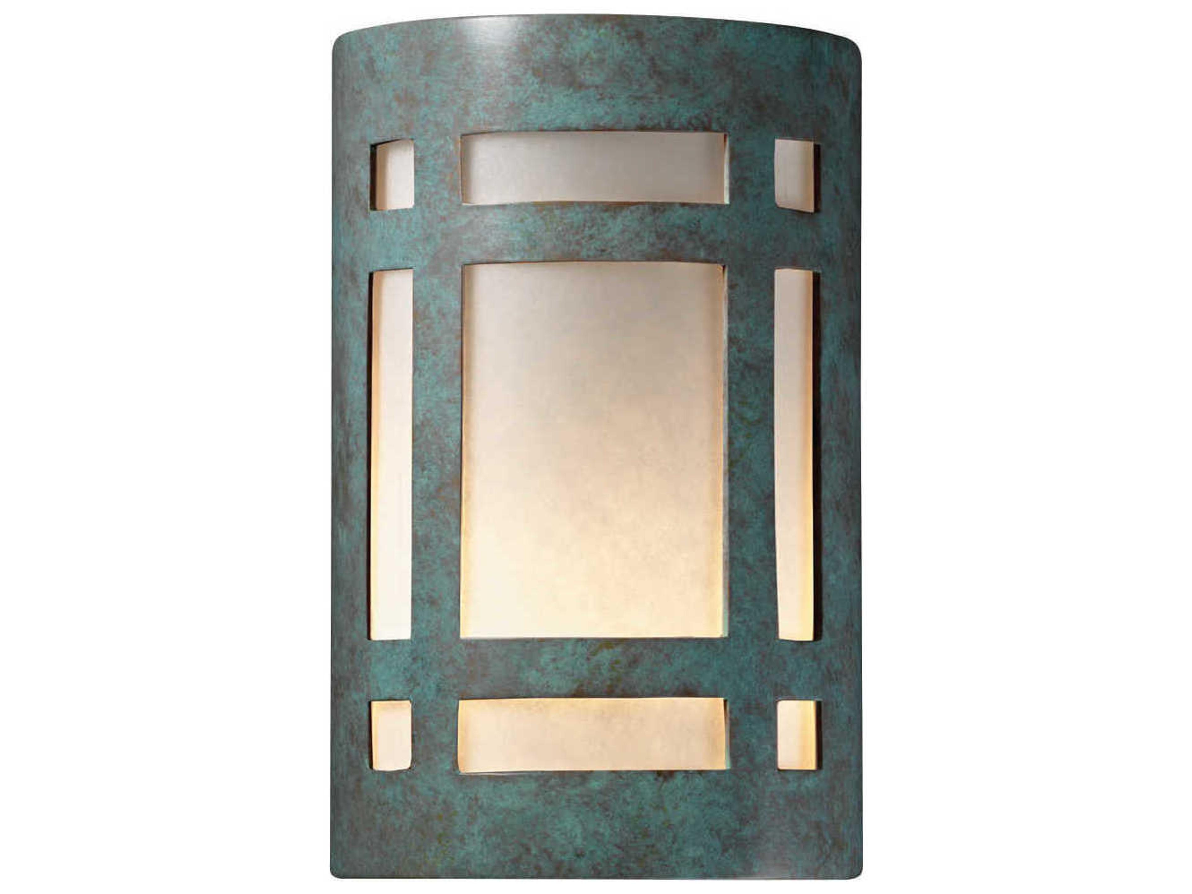 Justice Design Group Ambiance 1-Light White Wall Sconce
