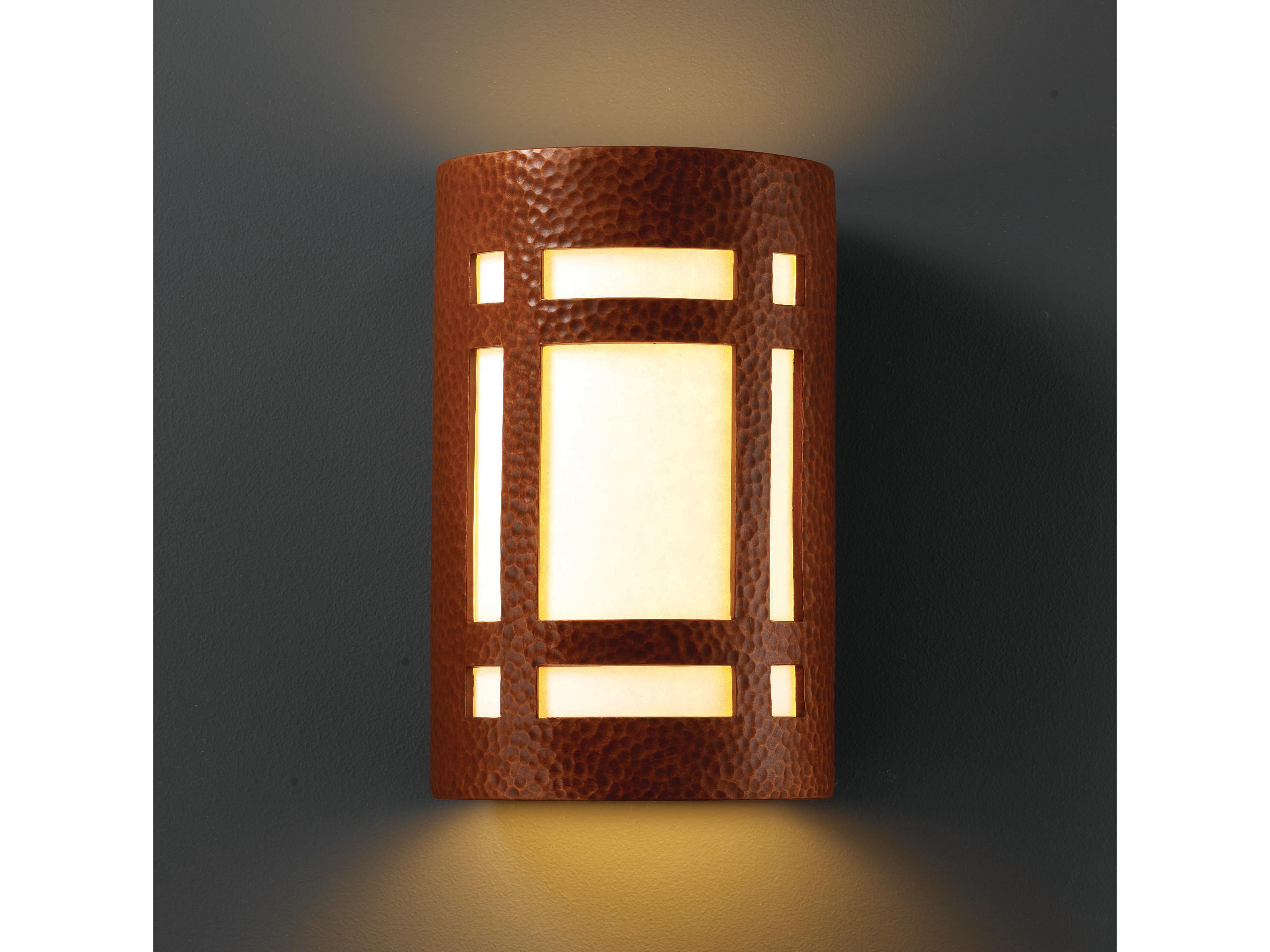 Justice Design Group Ambiance 1-Light White Wall Sconce