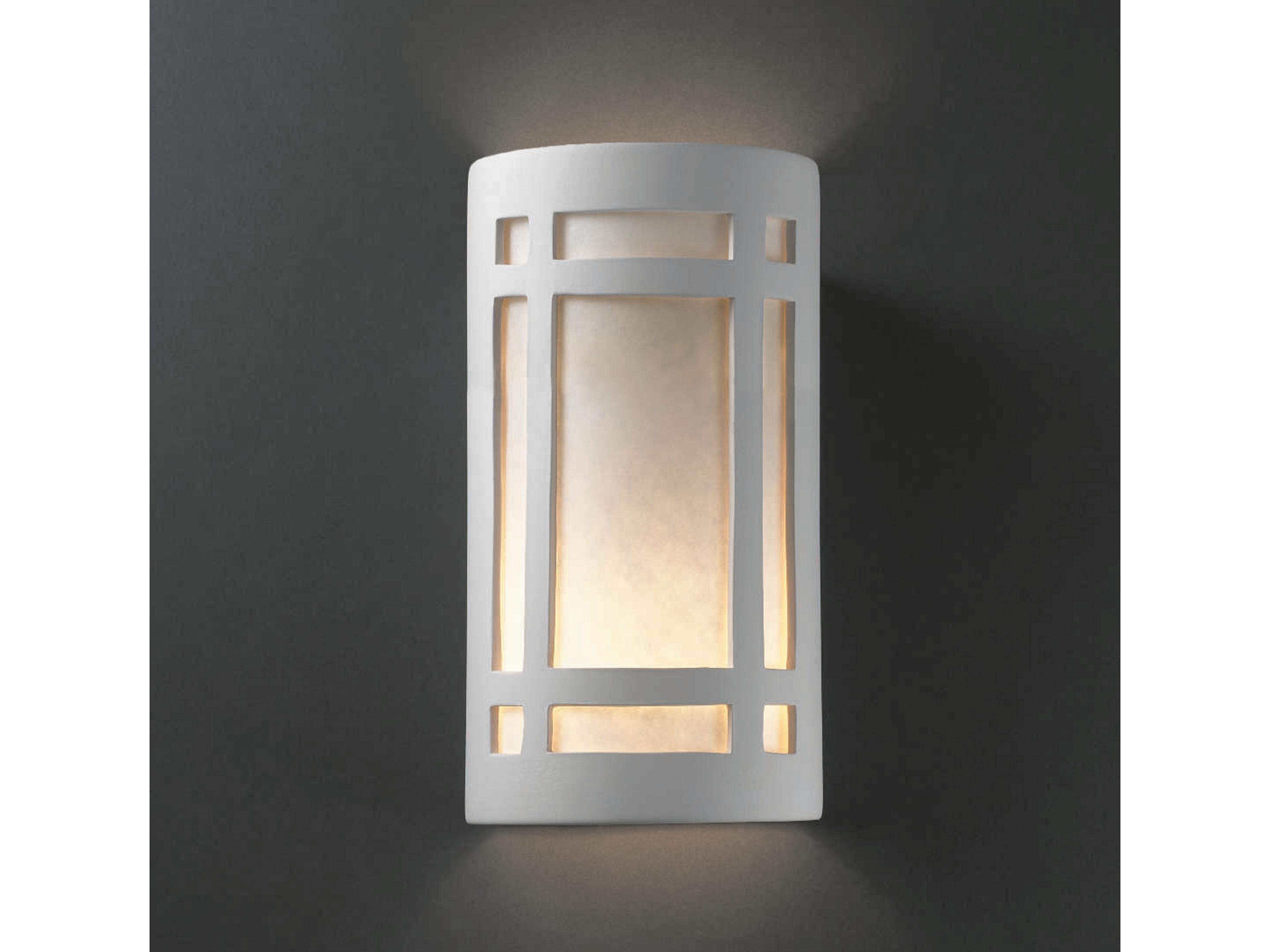 Justice Design Group Ambiance 2-Light White Wall Sconce