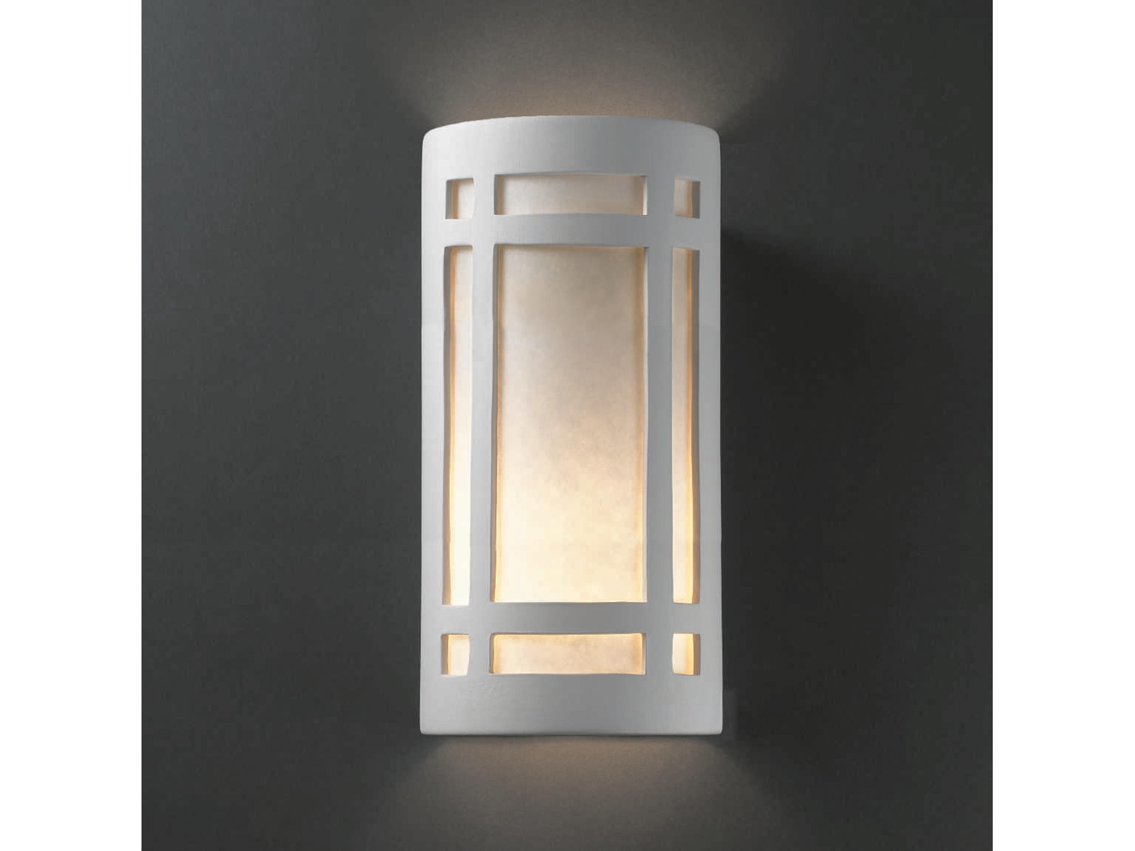 Justice Design Group Ambiance 2-Light White Wall Sconce