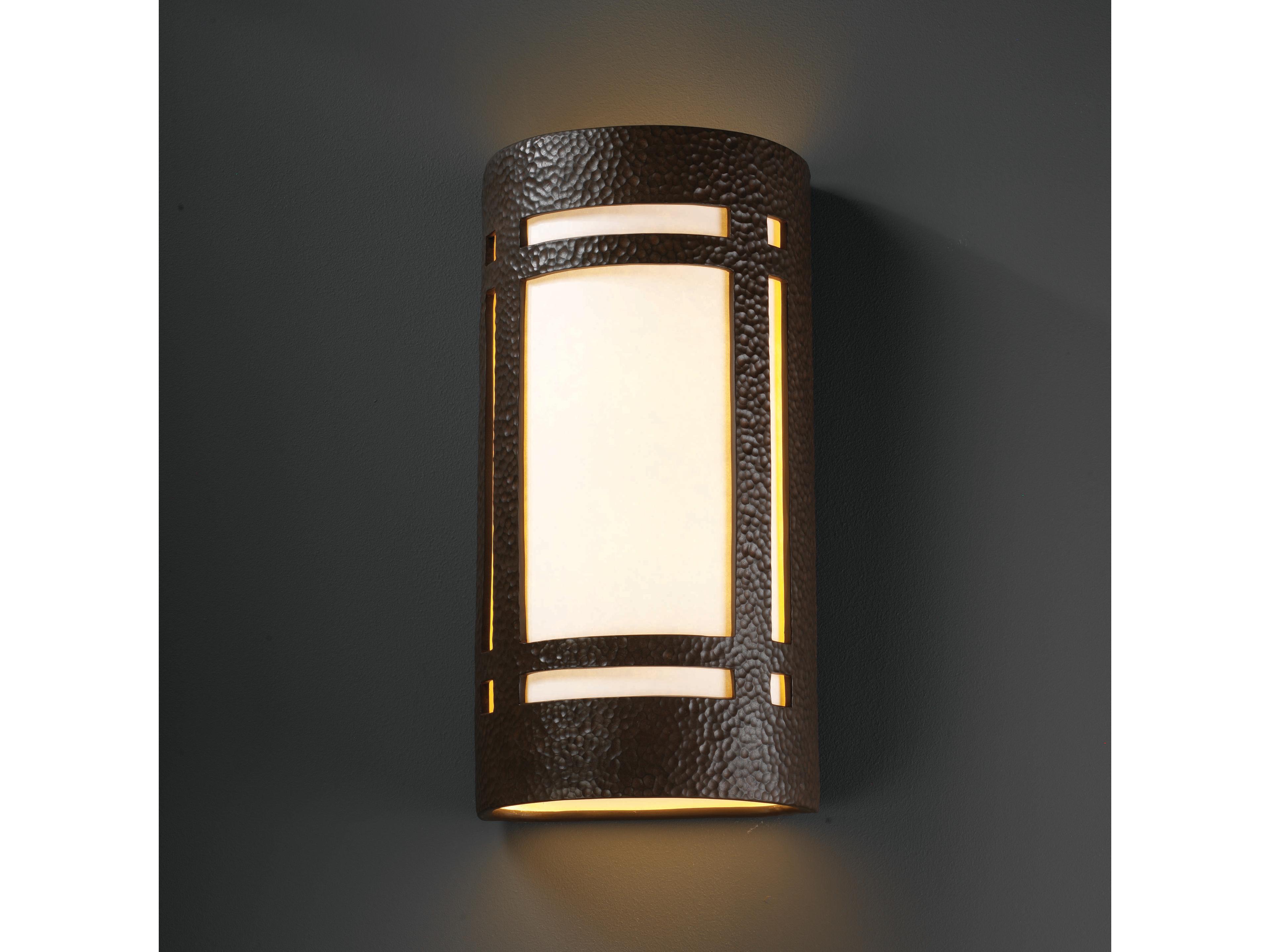 Justice Design Group Ambiance 2-Light White Wall Sconce