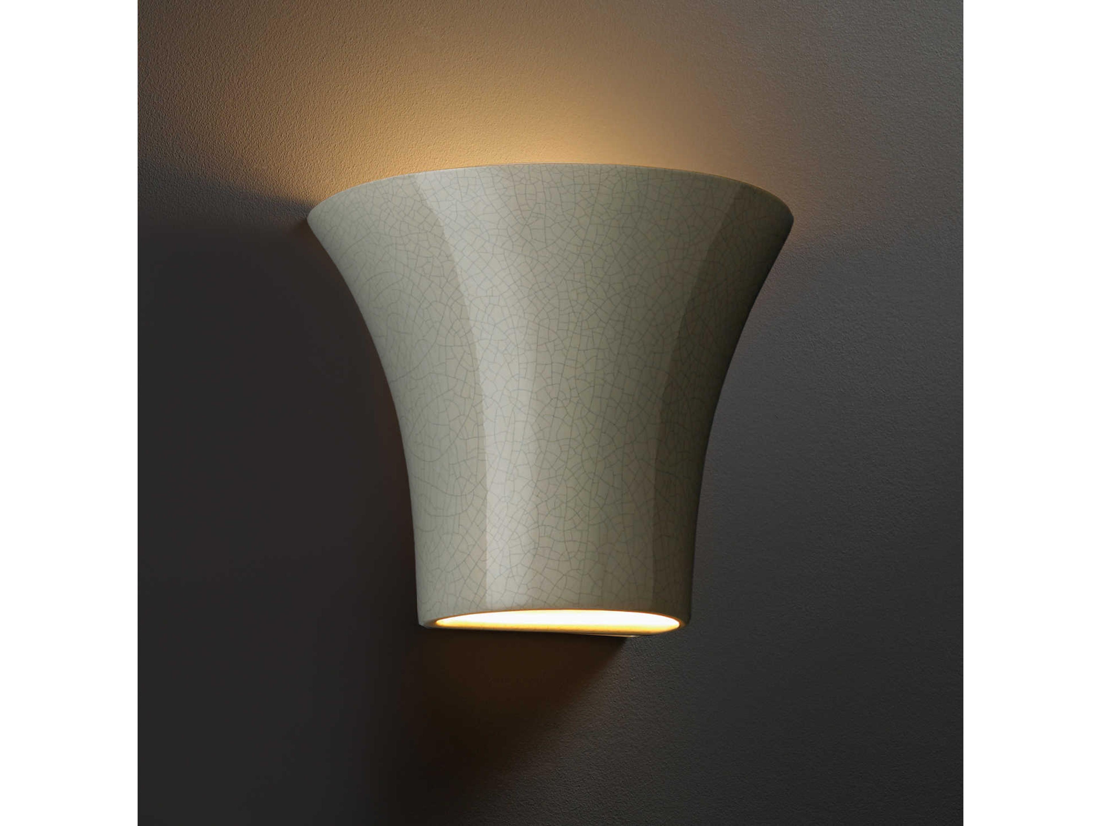 Justice Design Group Ambiance 1-Light Gray Wall Sconce