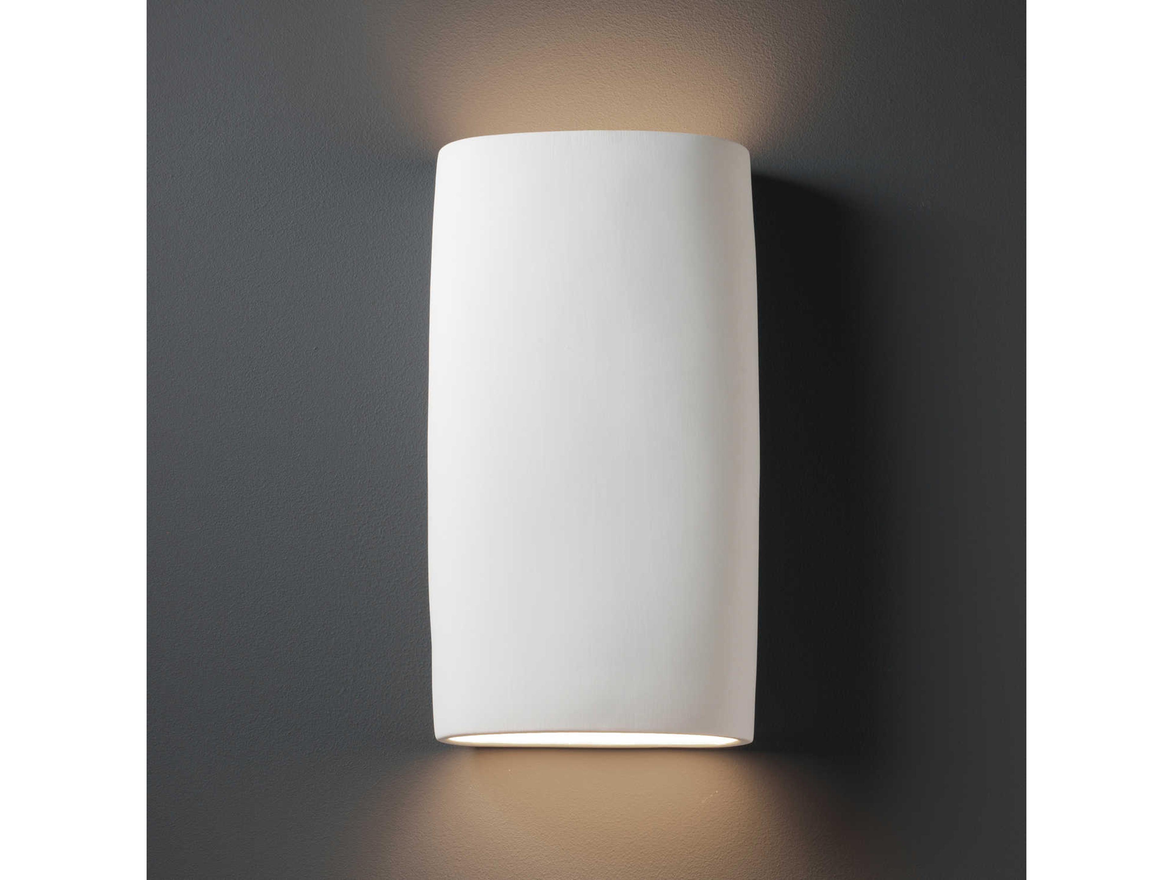 Justice Design Group Ambiance 2-Light White Wall Sconce