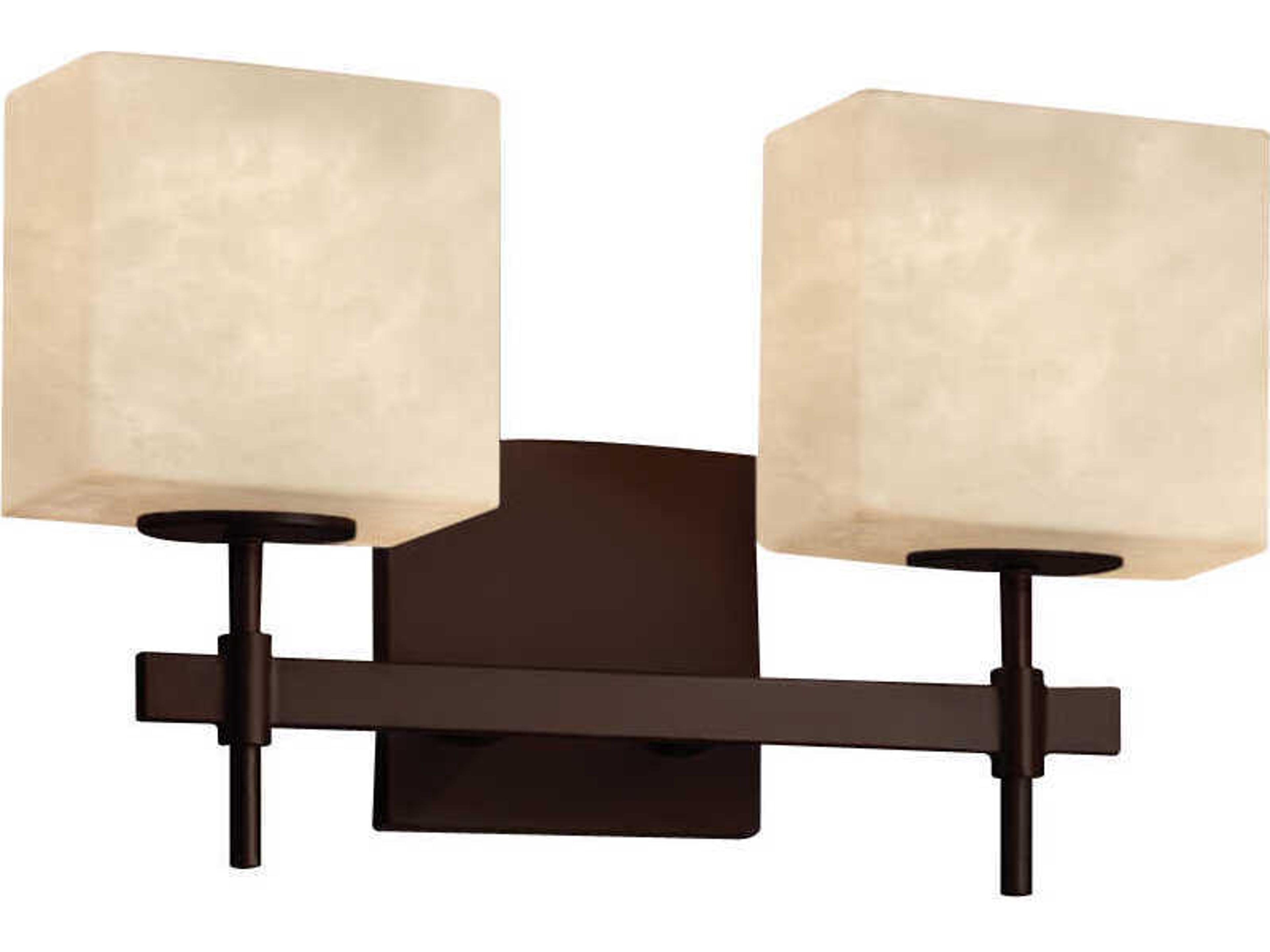 Justice Design Group Clouds 2-Light Bronze Vanity Light