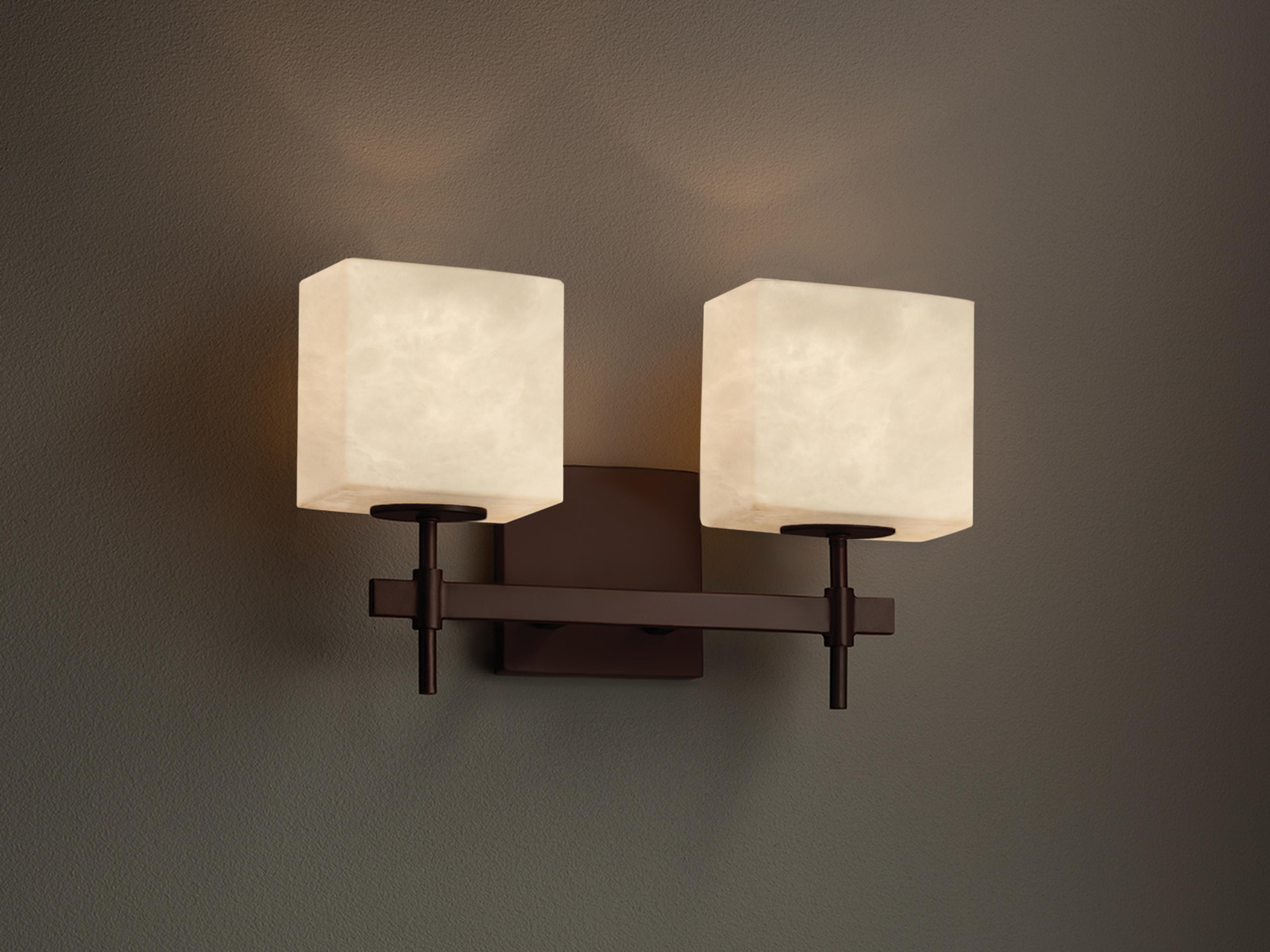 Justice Design Group Clouds 2-Light Bronze Vanity Light