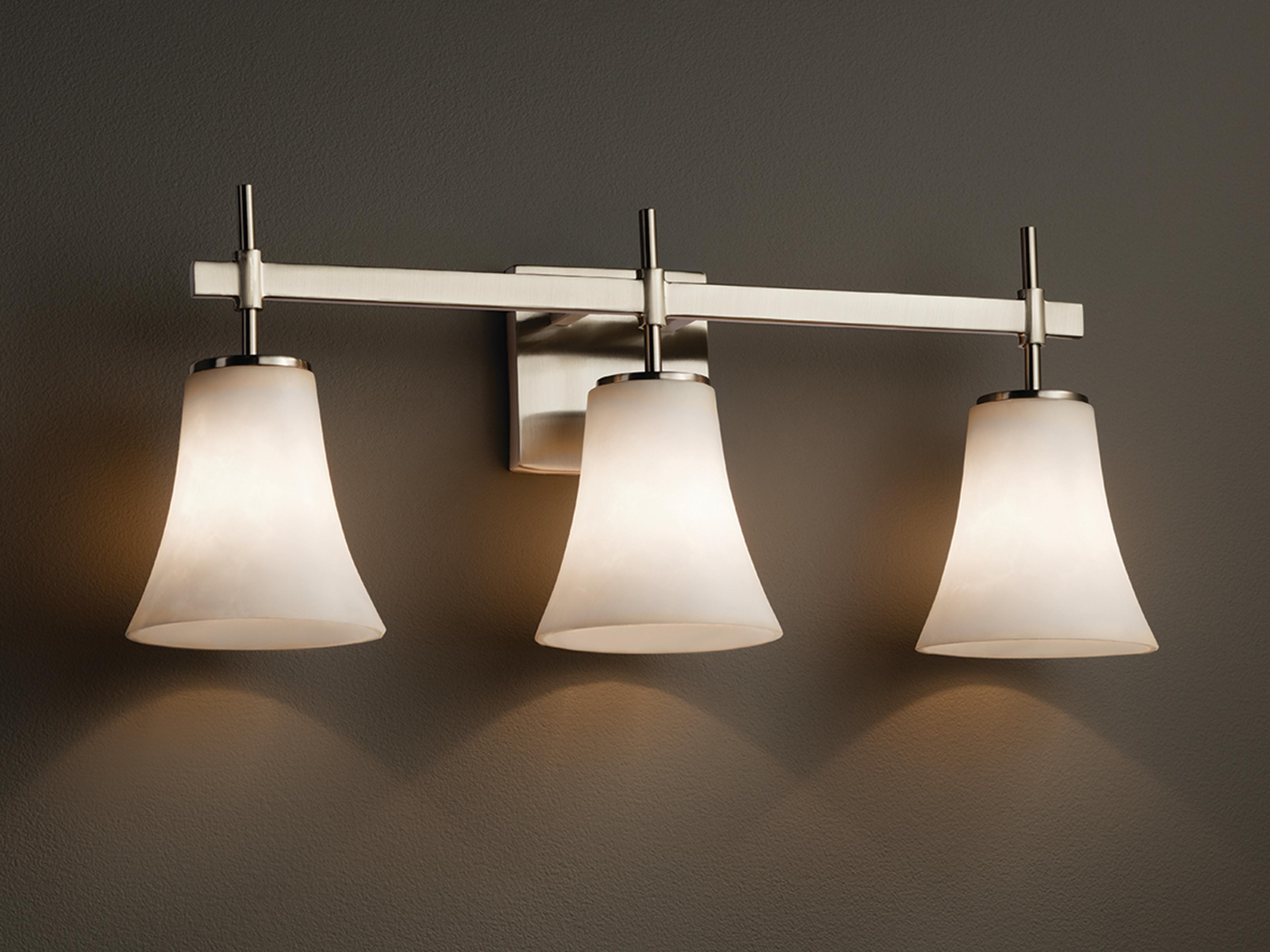 Justice Design Group Clouds 3-Light Bronze Vanity Light