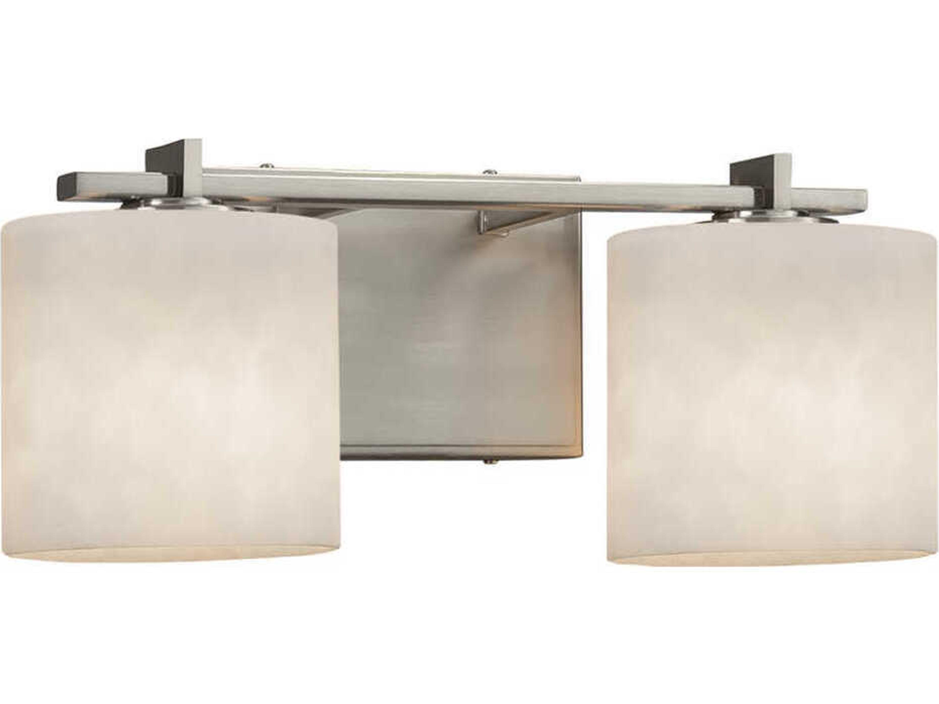 Clouds 2-Light Nickel Vanity Light