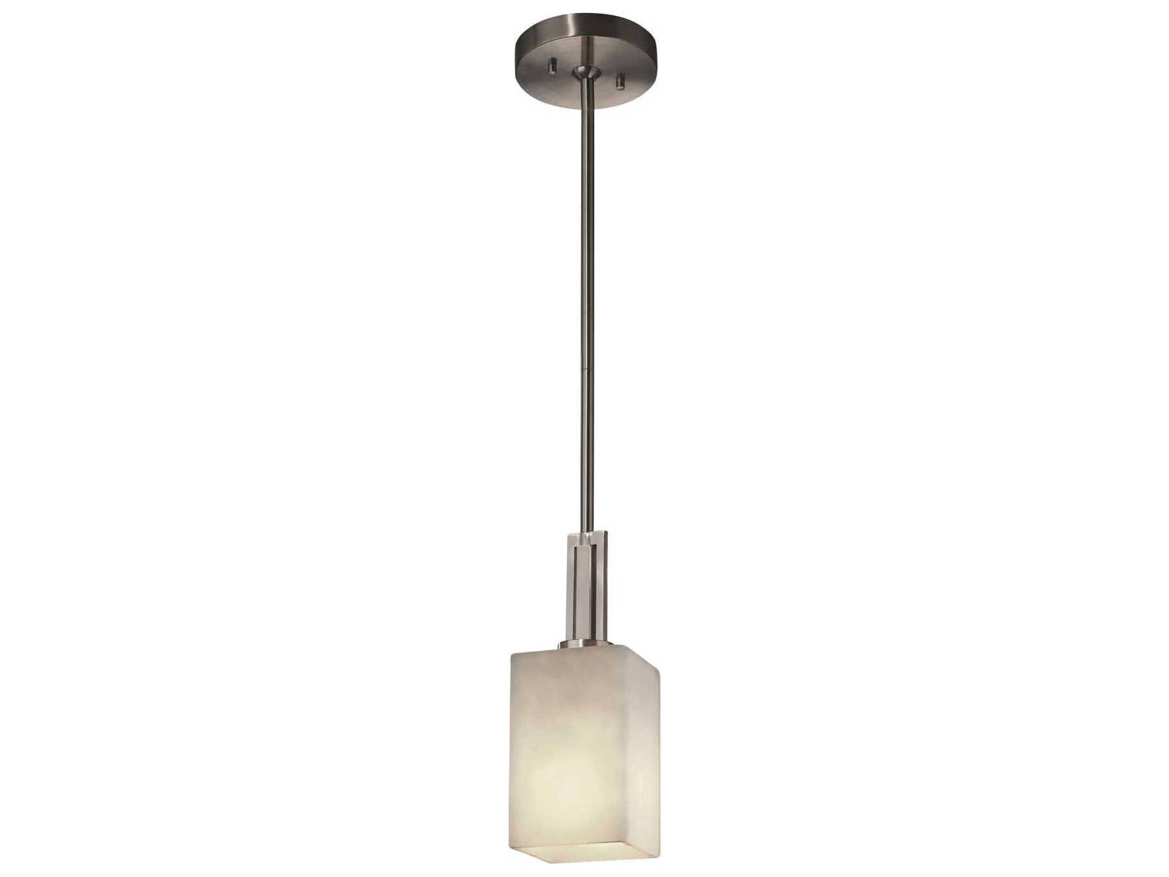 Justice Design Group Clouds Nickel Mini Pendant