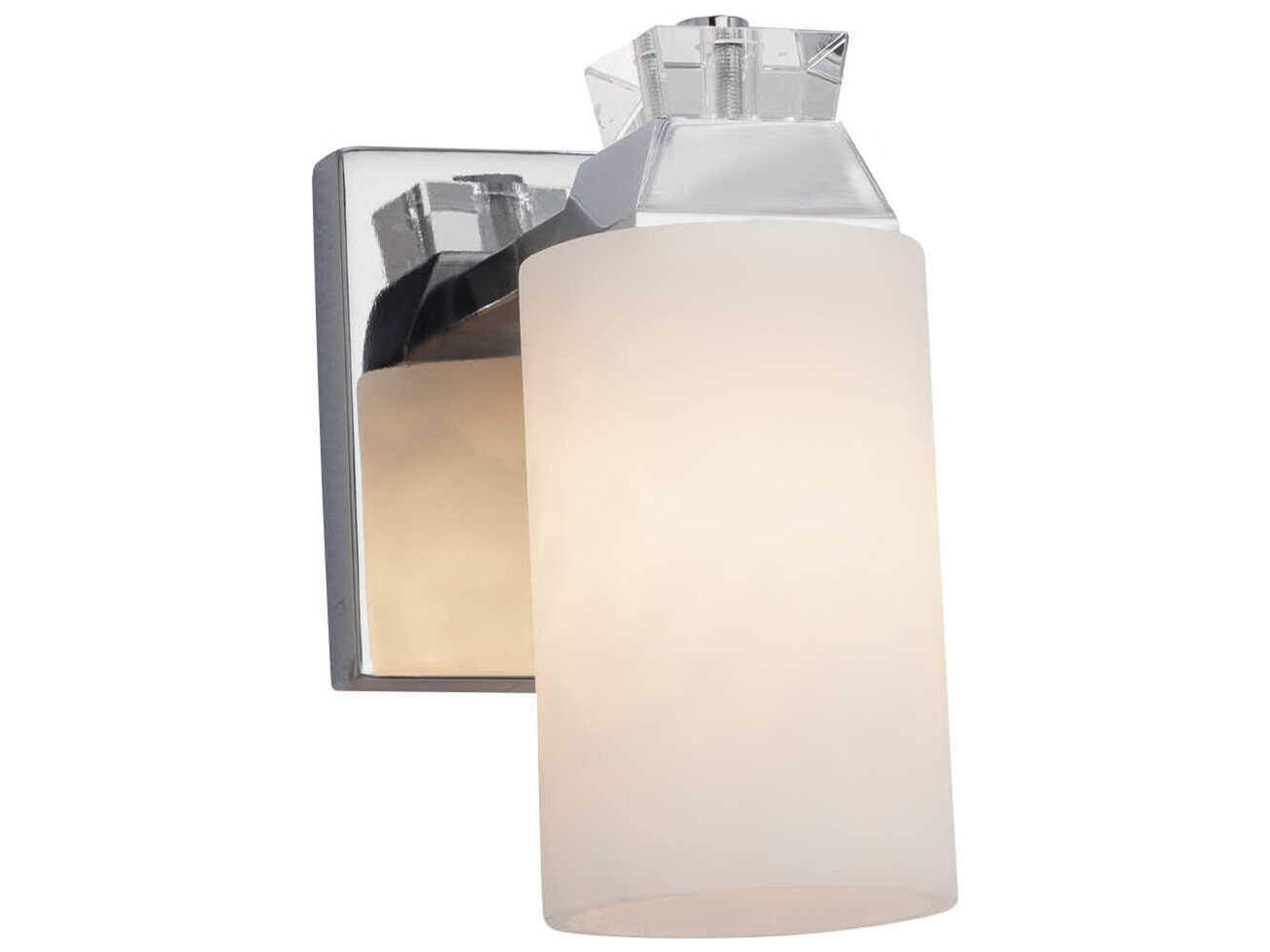 Clouds 1-Light Chrome Crystal Wall Sconce