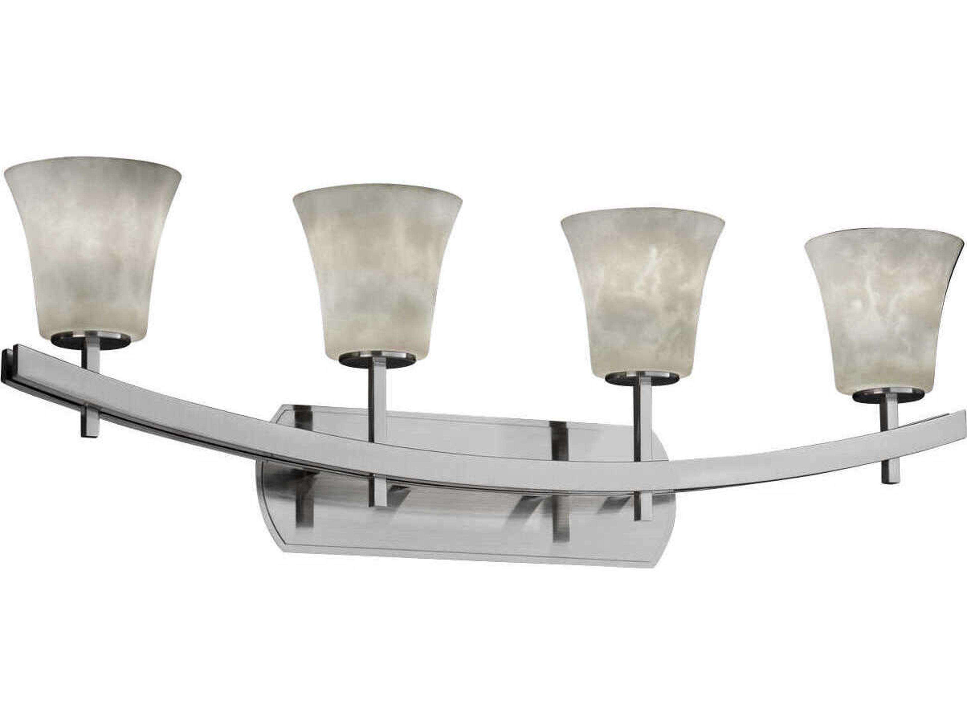 Justice Design Group Clouds 4-Light Nickel Vanity Light