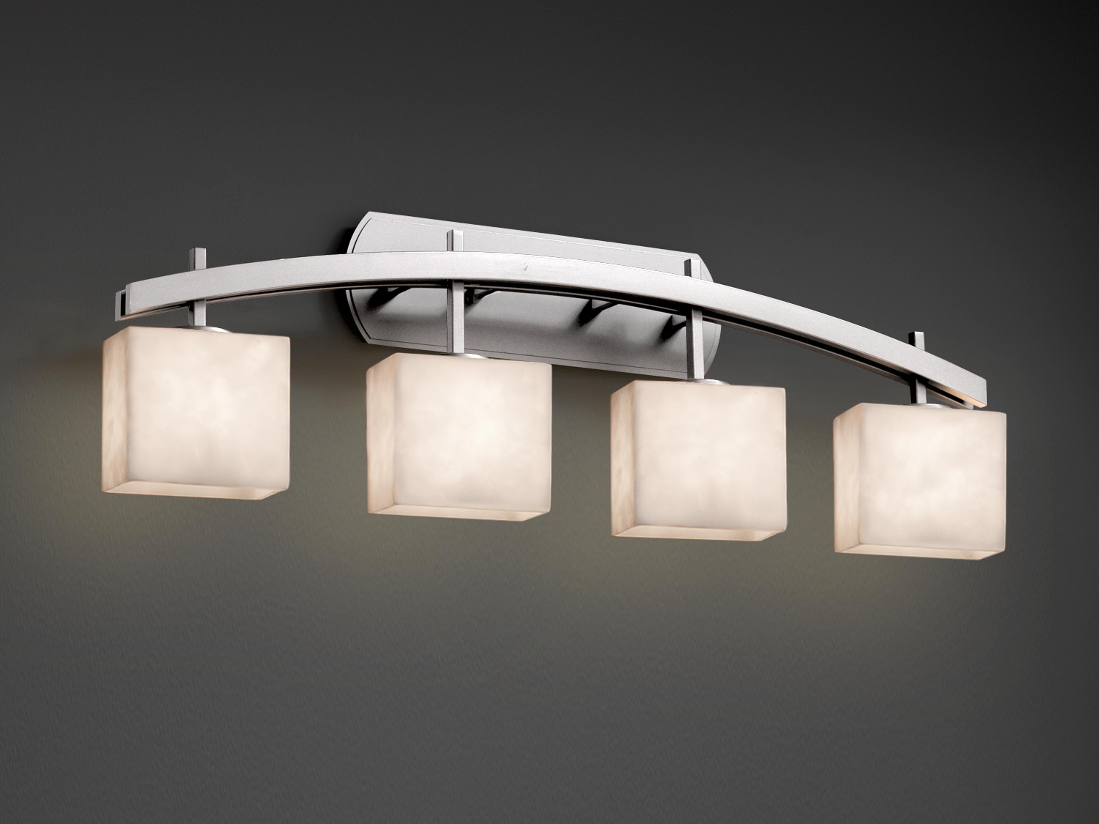 Justice Design Group Clouds 4-Light Nickel Vanity Light