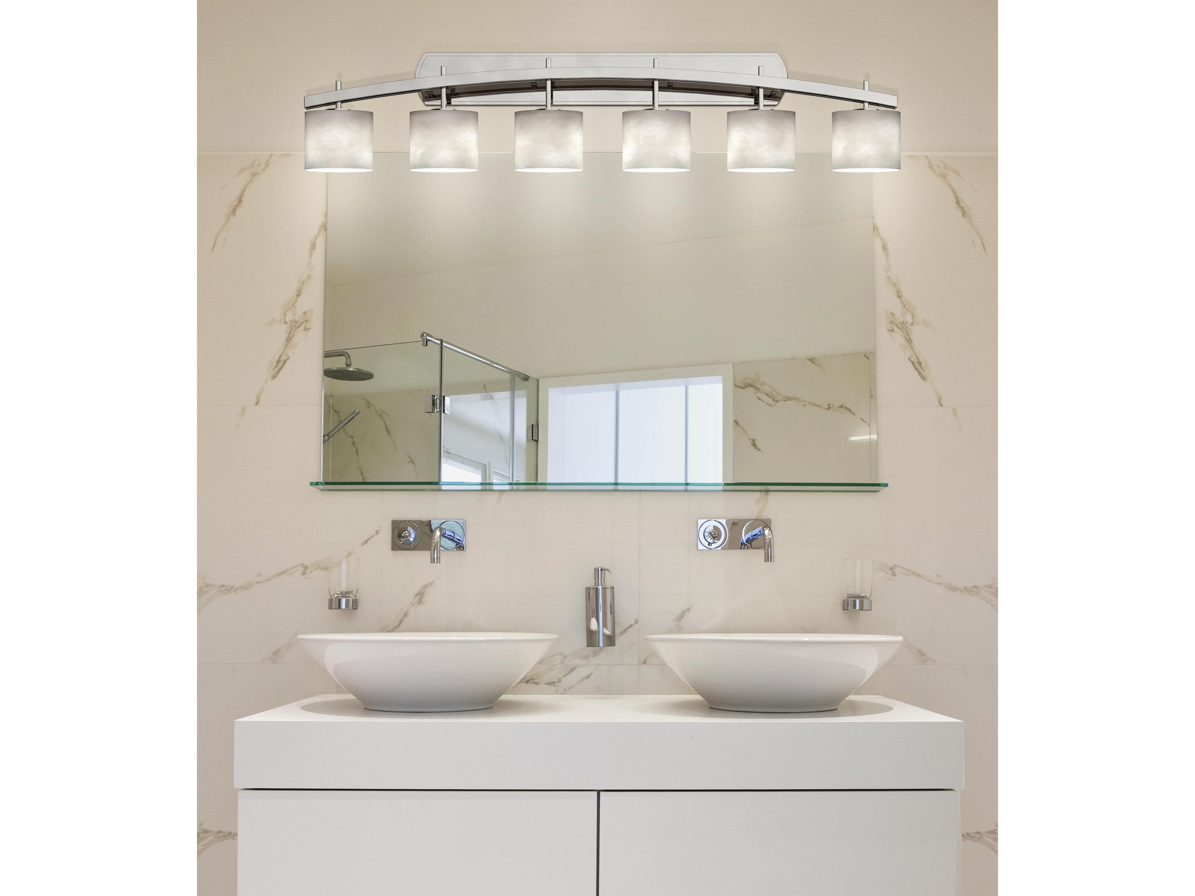 Justice Design Group Clouds 6-Light Nickel Vanity Light