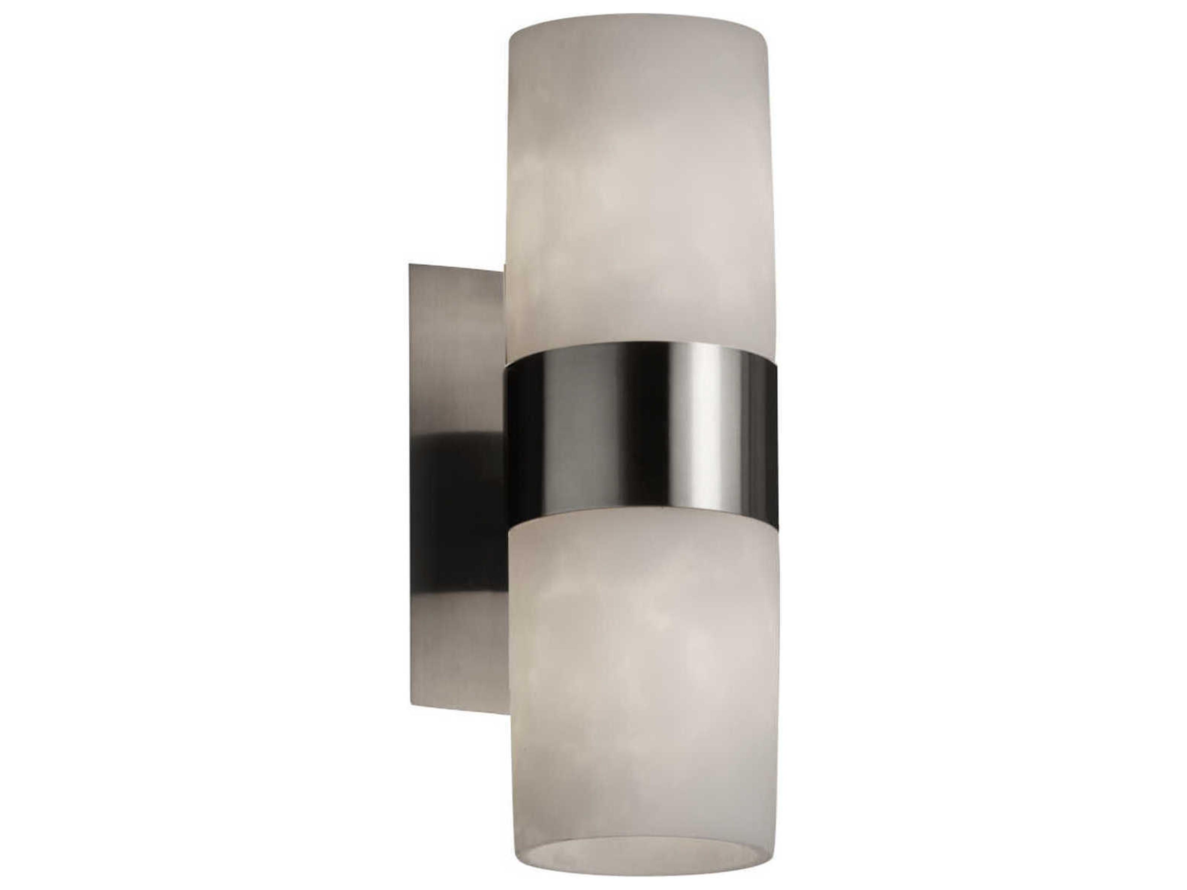 Justice Design Group Clouds 2-Light Bronze Glass Wall Sconce