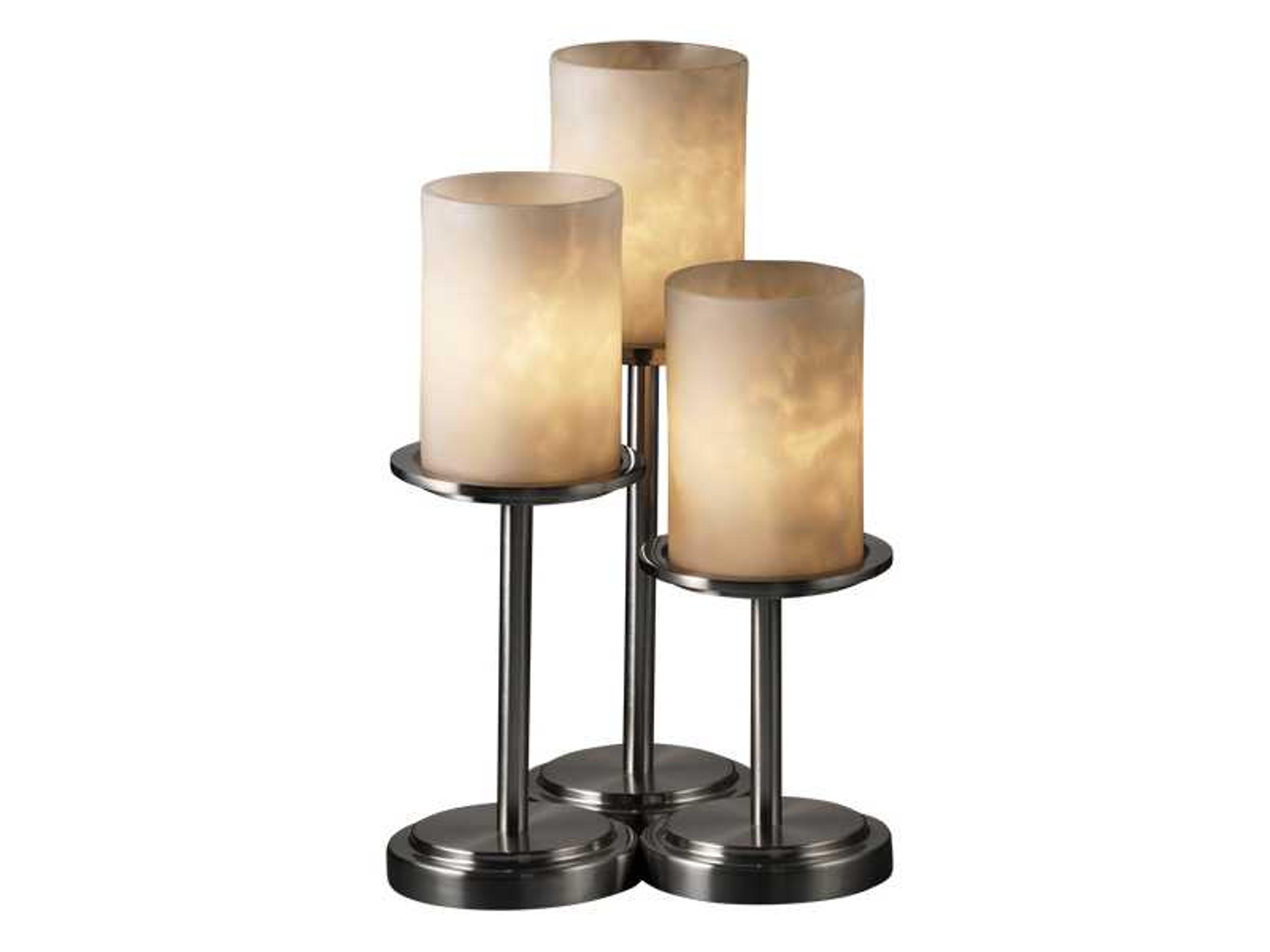 Justice Design Group Clouds Dakota Resin Bronze Glass Table Lamp