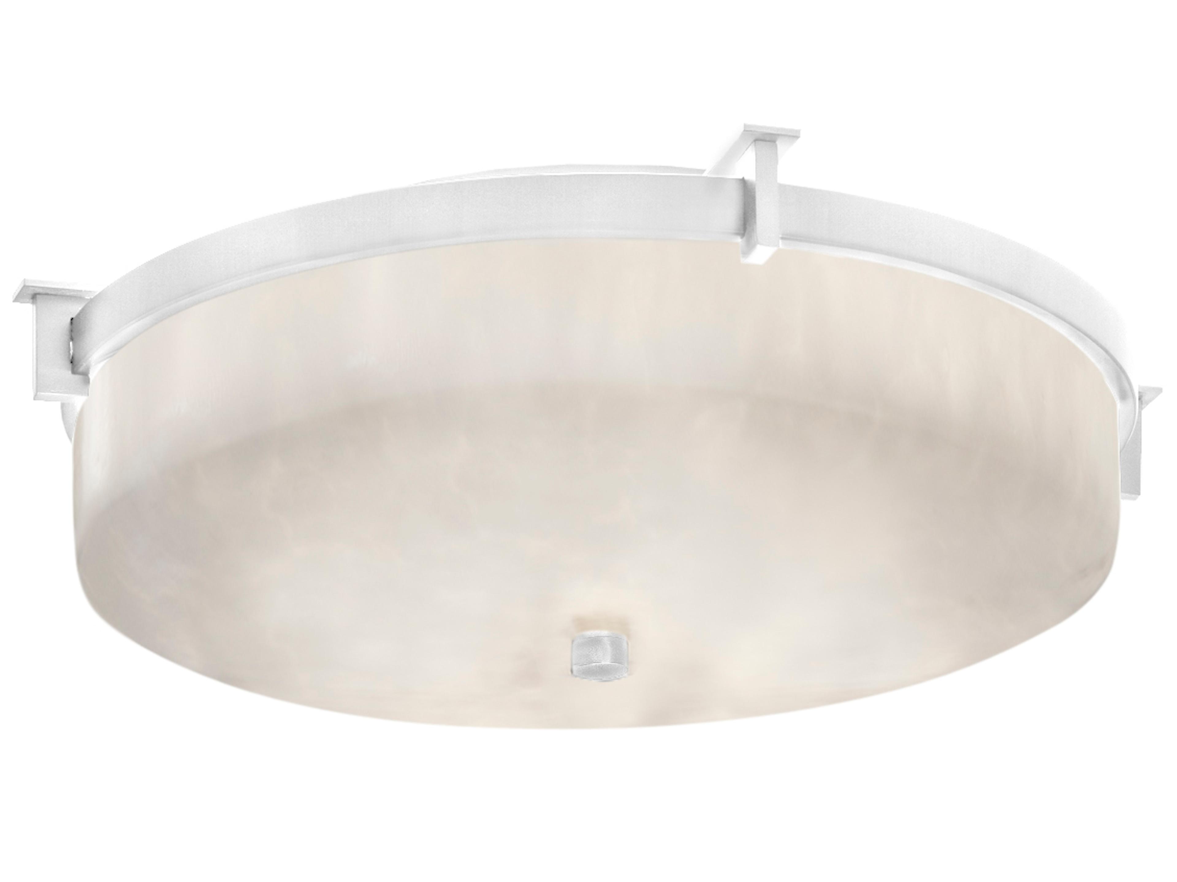 Justice Design Group Clouds 2-Light Nickel Round Flush Mount