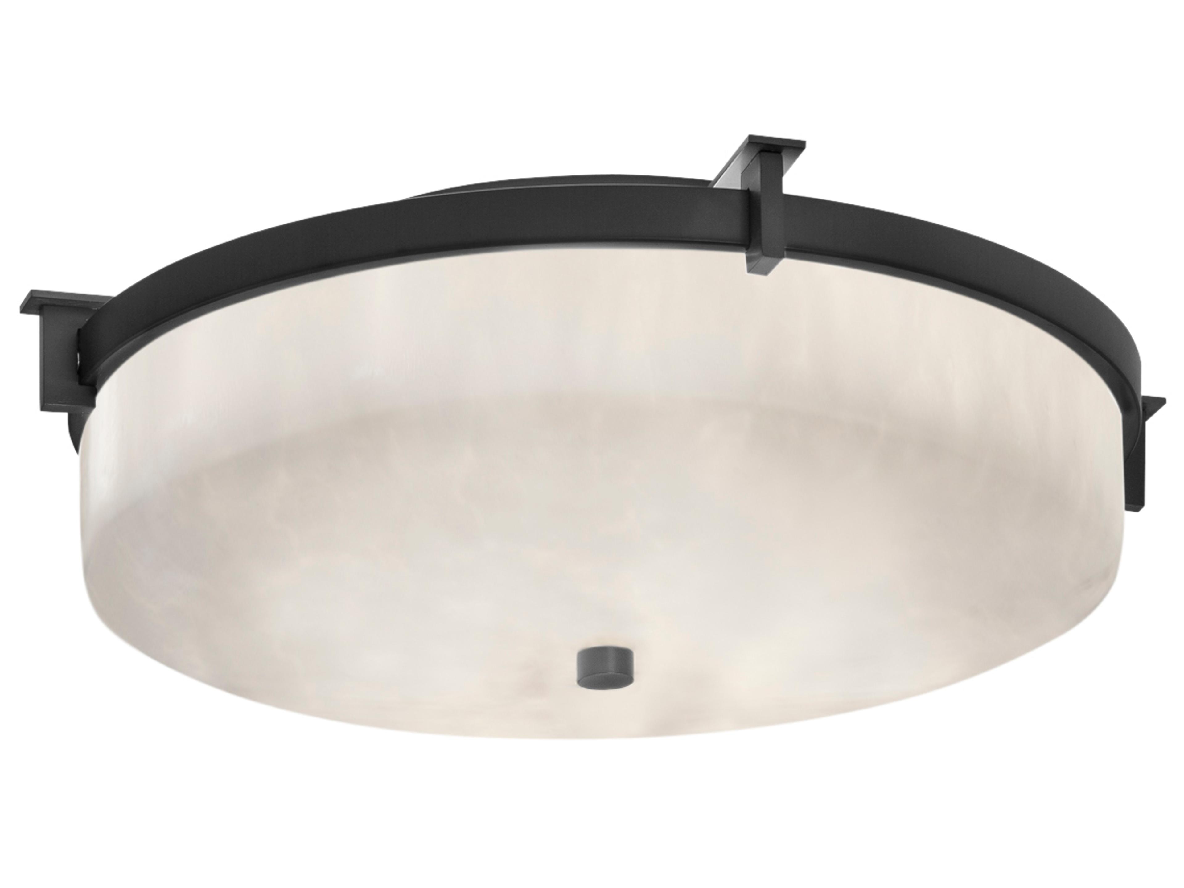 Justice Design Group Clouds 2-Light Nickel Round Flush Mount