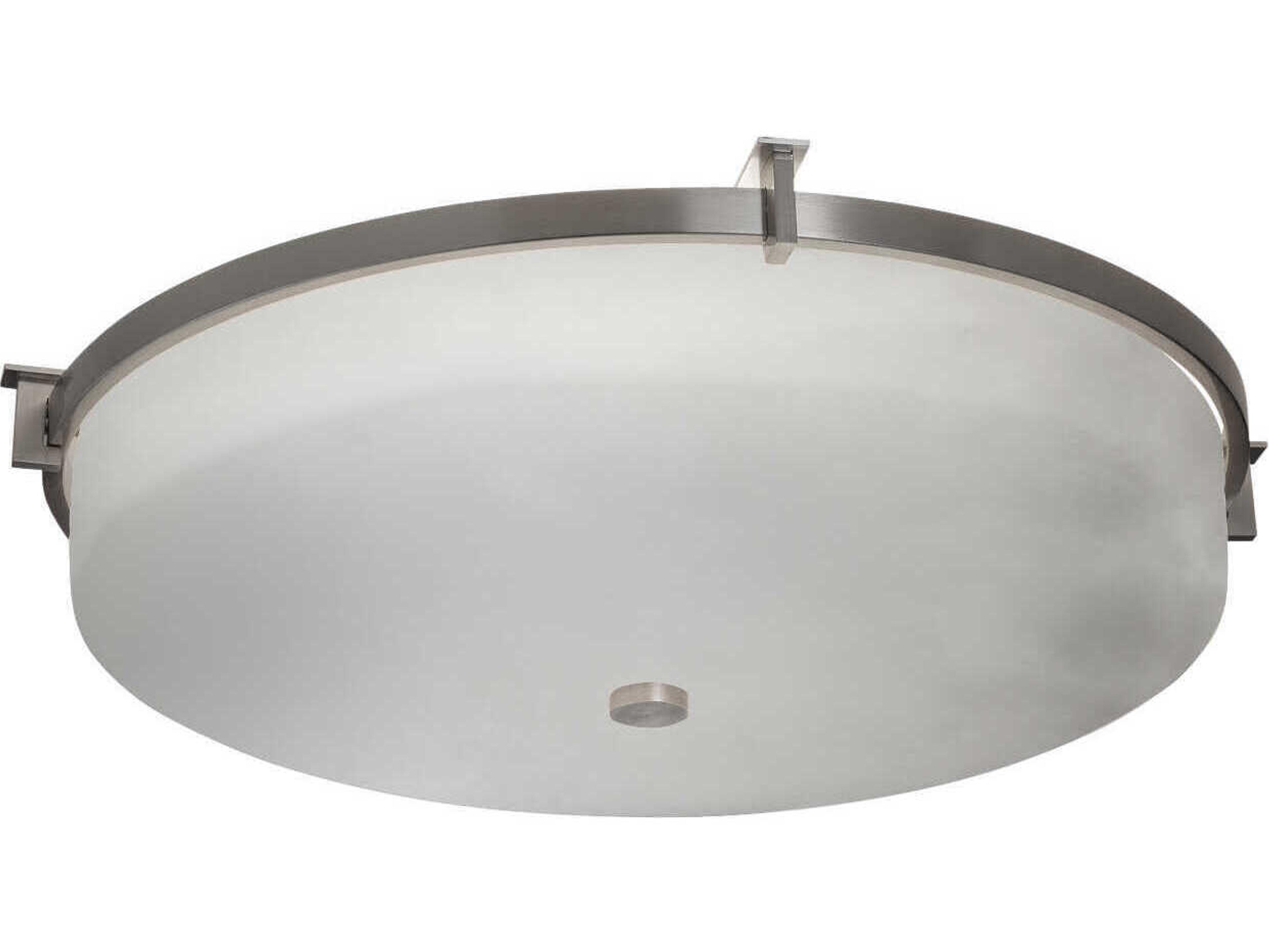 Clouds Nickel LED Round Flush Mount