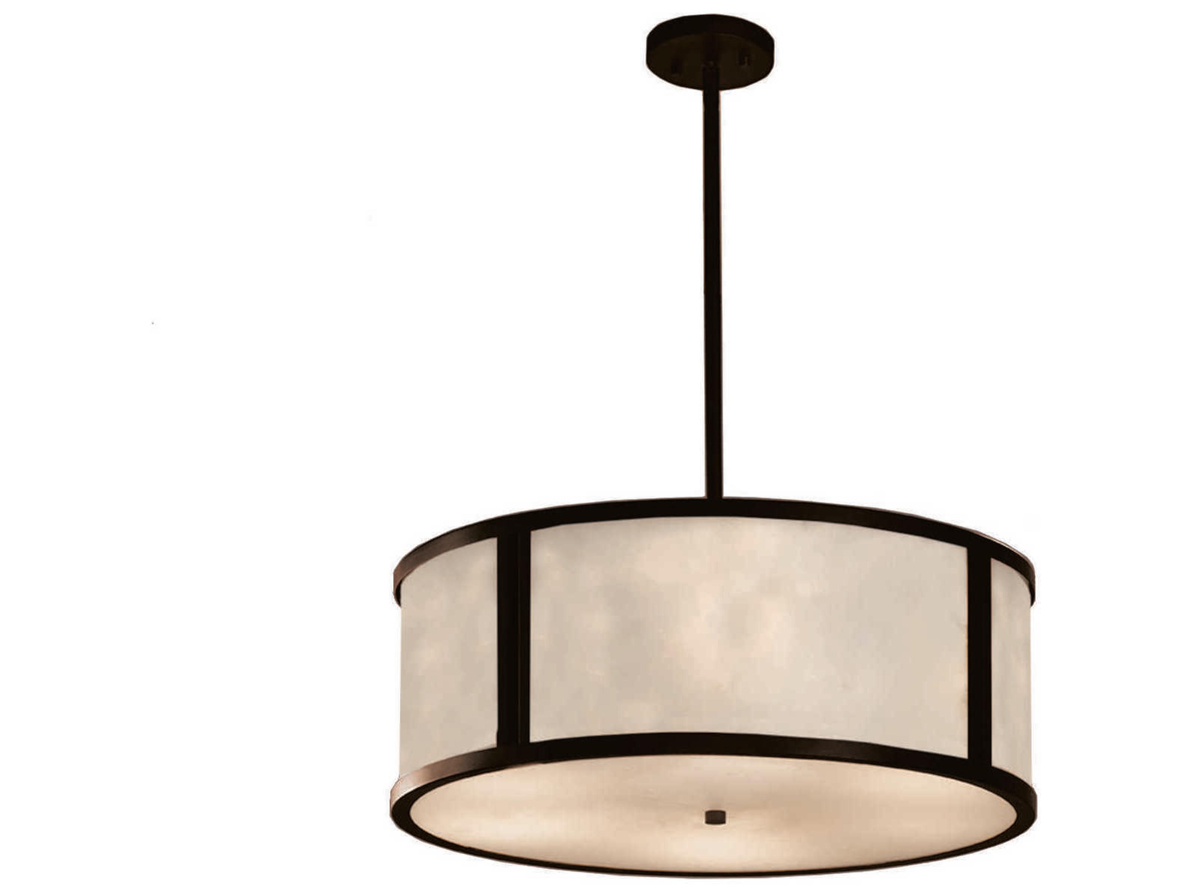 Justice Design Group Clouds 6-Light Bronze Drum Pendant