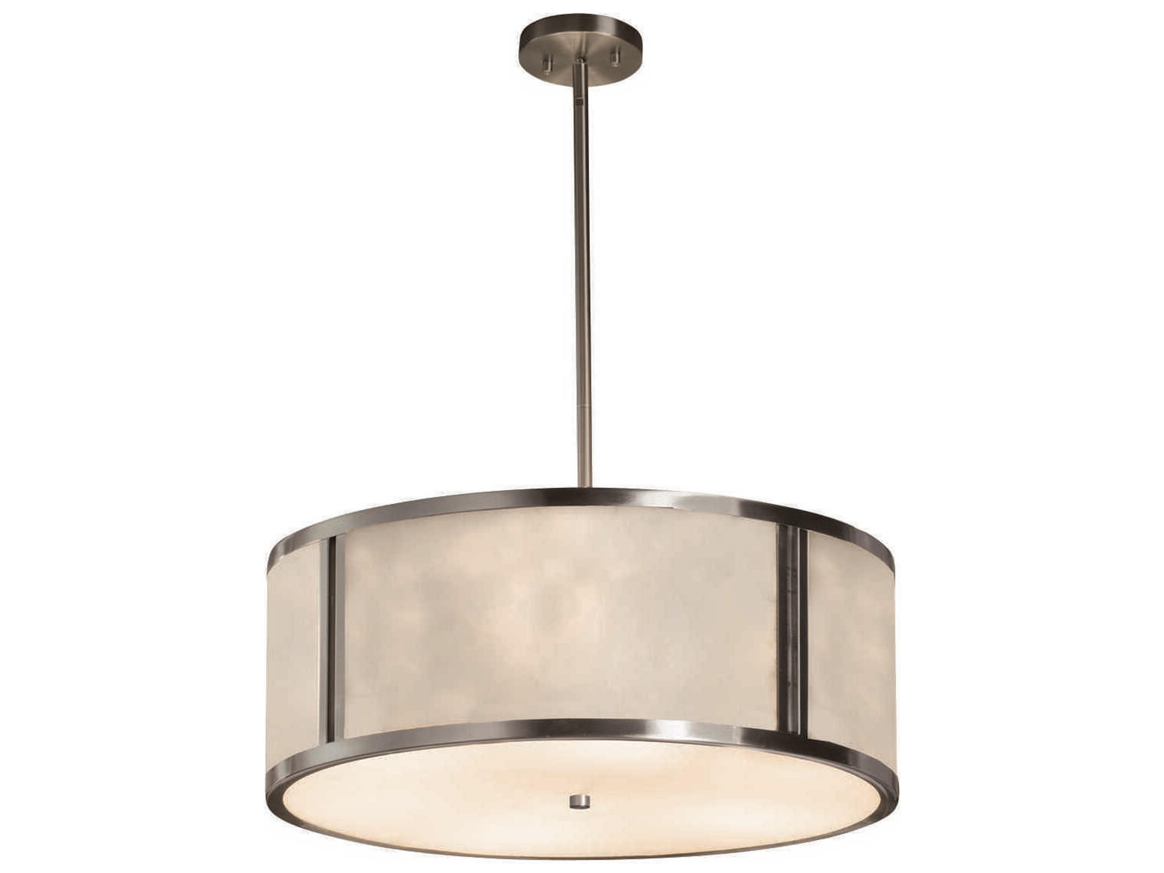 Justice Design Group Clouds 6-Light Bronze Drum Pendant