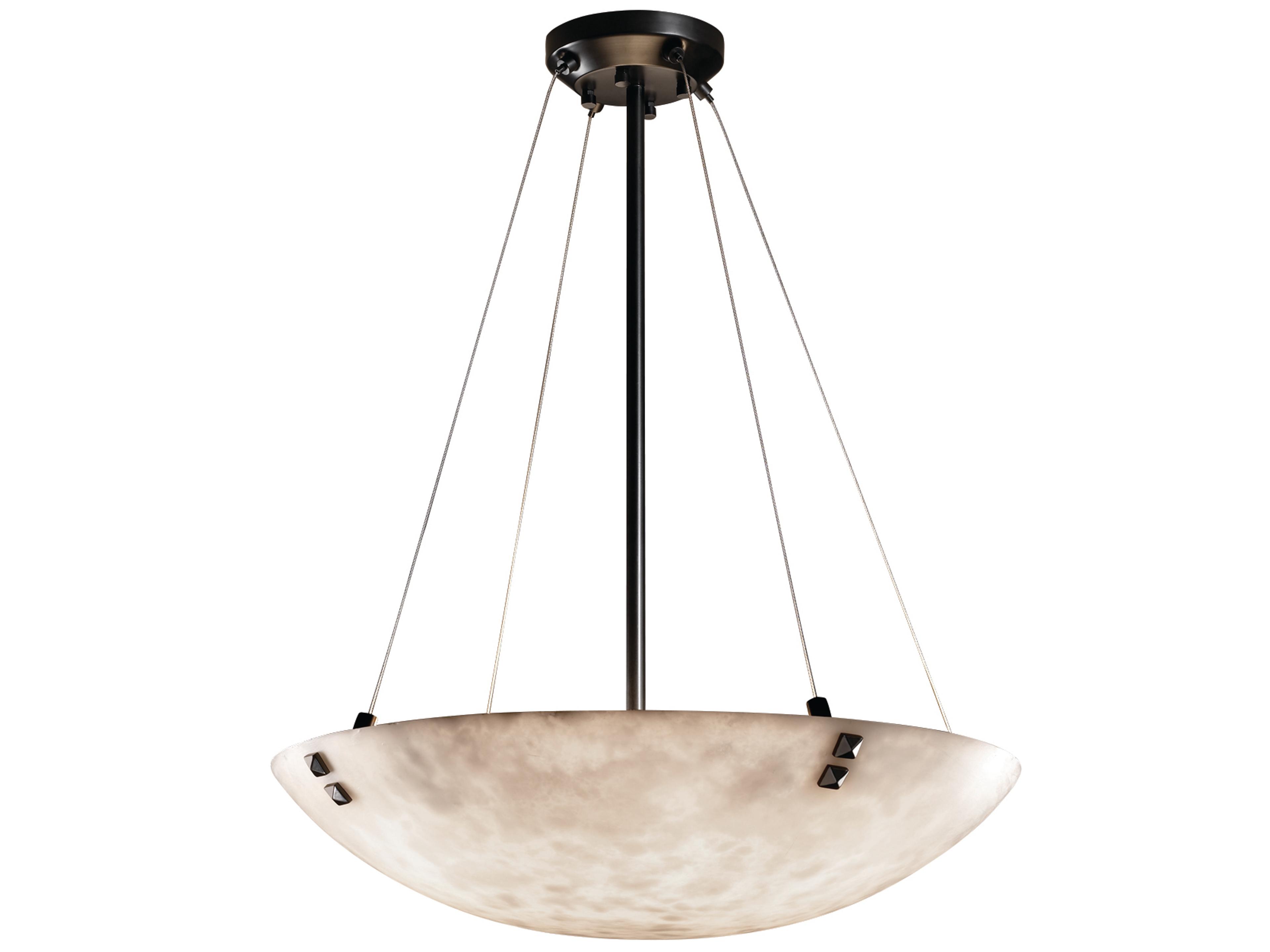 Clouds 3-Light Bronze Bowl Pendant