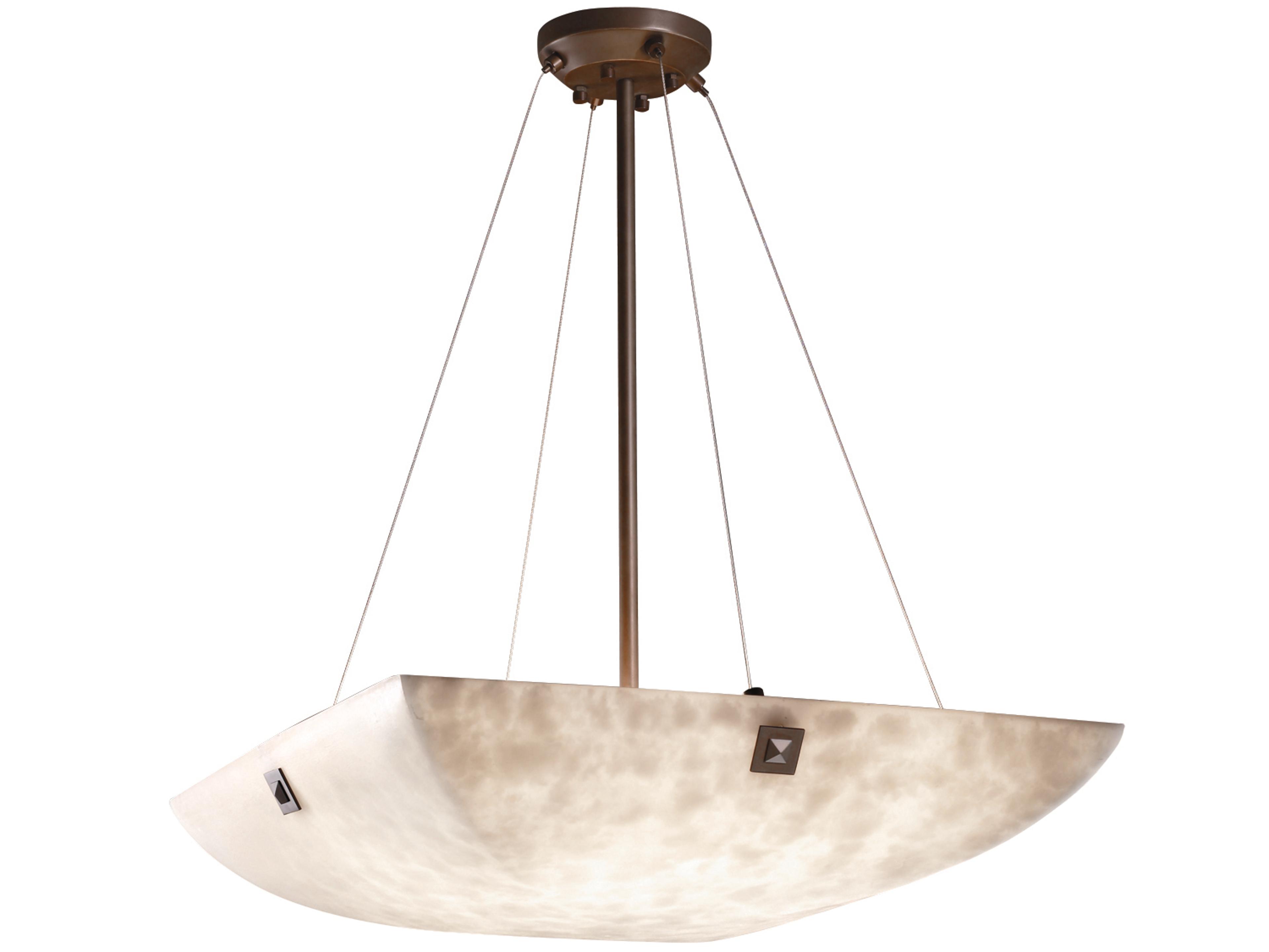 Justice Design Group Clouds 3-Light Bronze Bowl Pendant