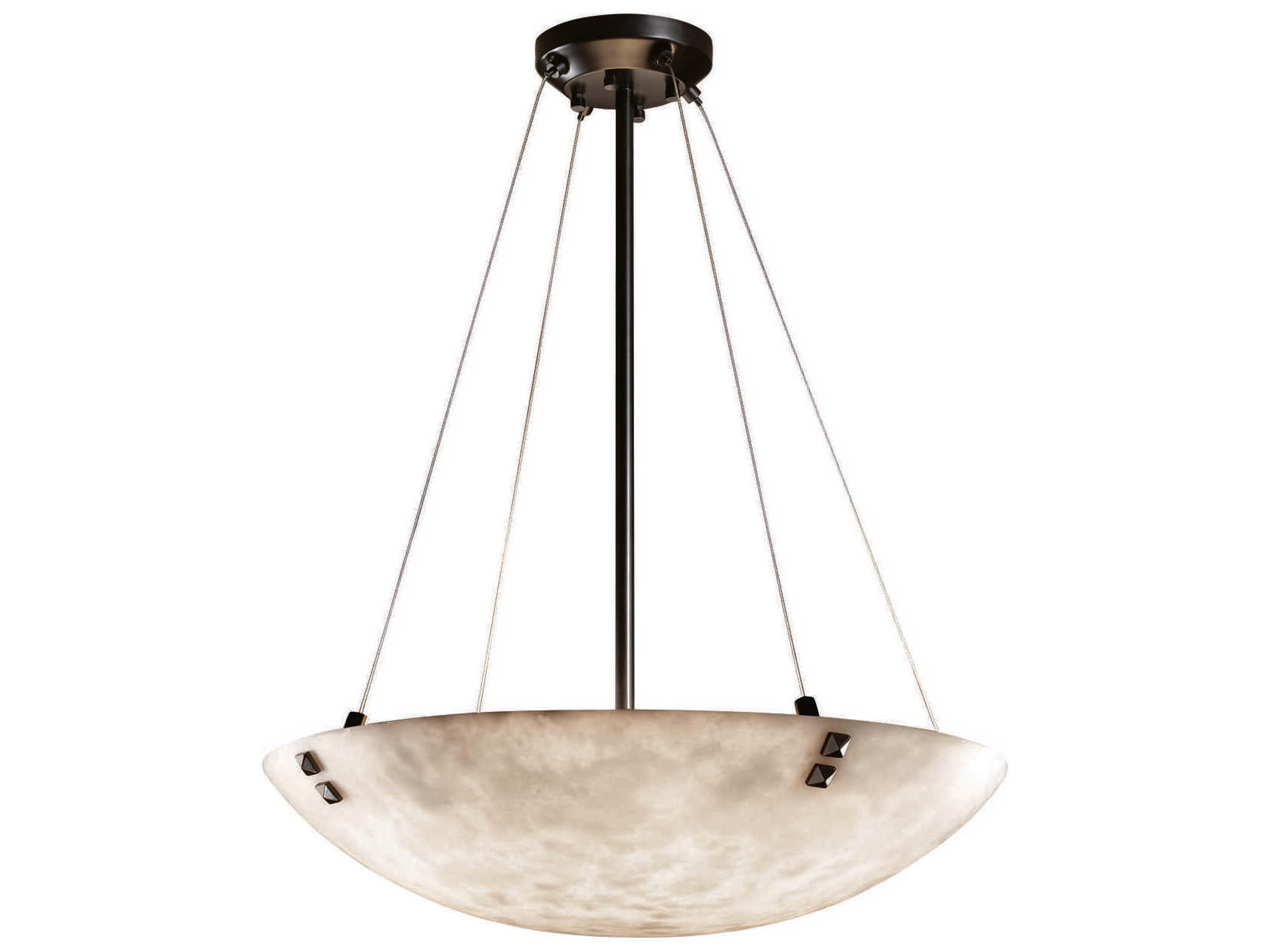 Clouds 6-Light Bronze Bowl Pendant